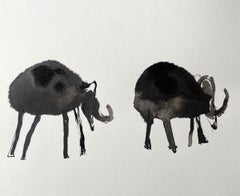 Les retrouvailles - Piscine Gabielle - Dessin à l'encre fantaisiste