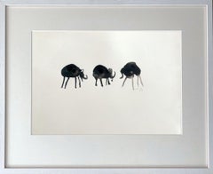 The reunion- Gabielle Pool - Whimsical ink drawing