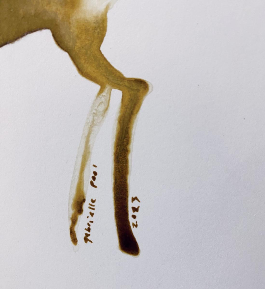 Timothy der Impala von Gabrielle Pool. Tintenzeichnung einer zarten afrikanischen Antilope im Angebot 3