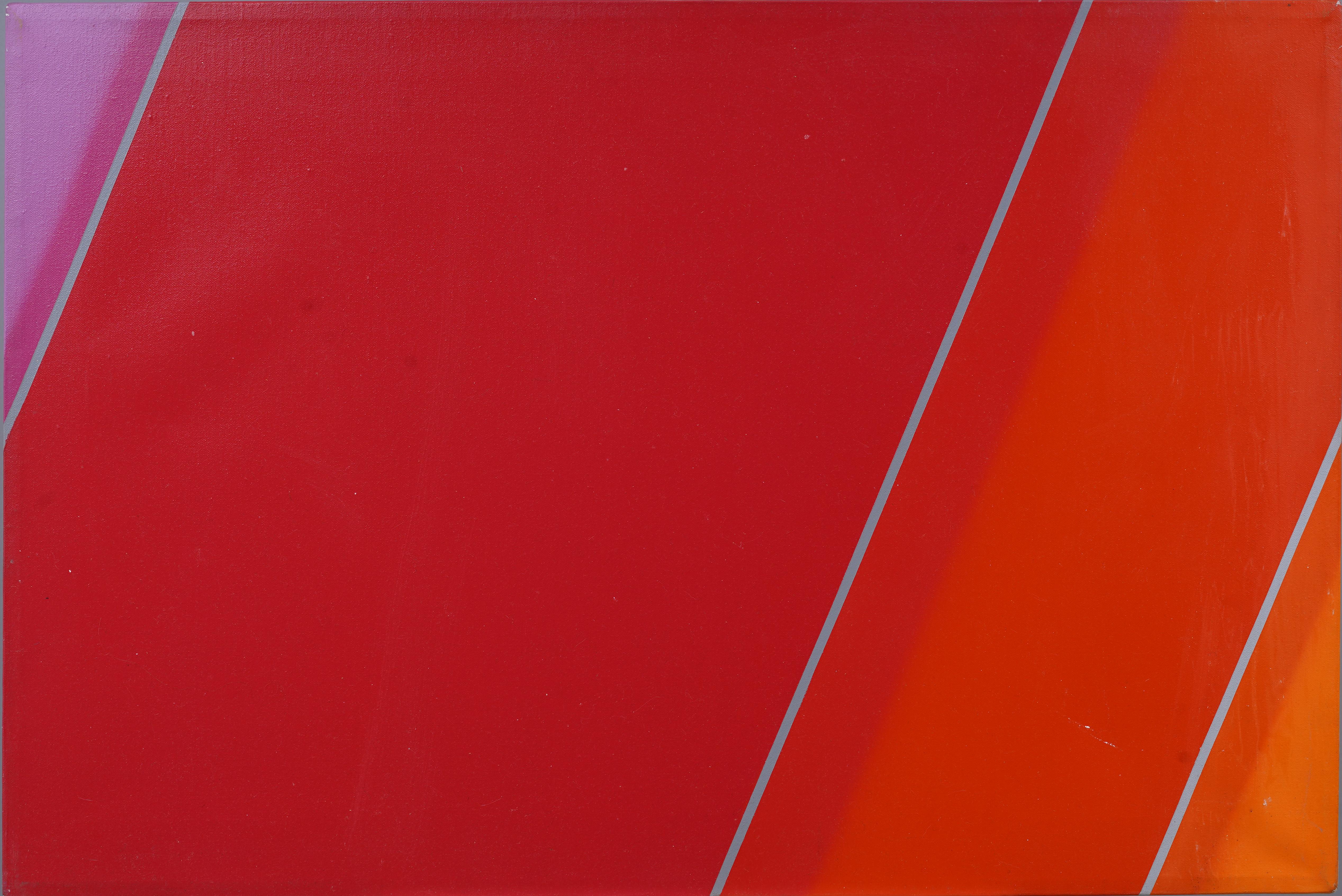 Pittura a olio originale astratta geometrica a bordi duri del primo modernismo femminile - Painting di Gabrielle Roos