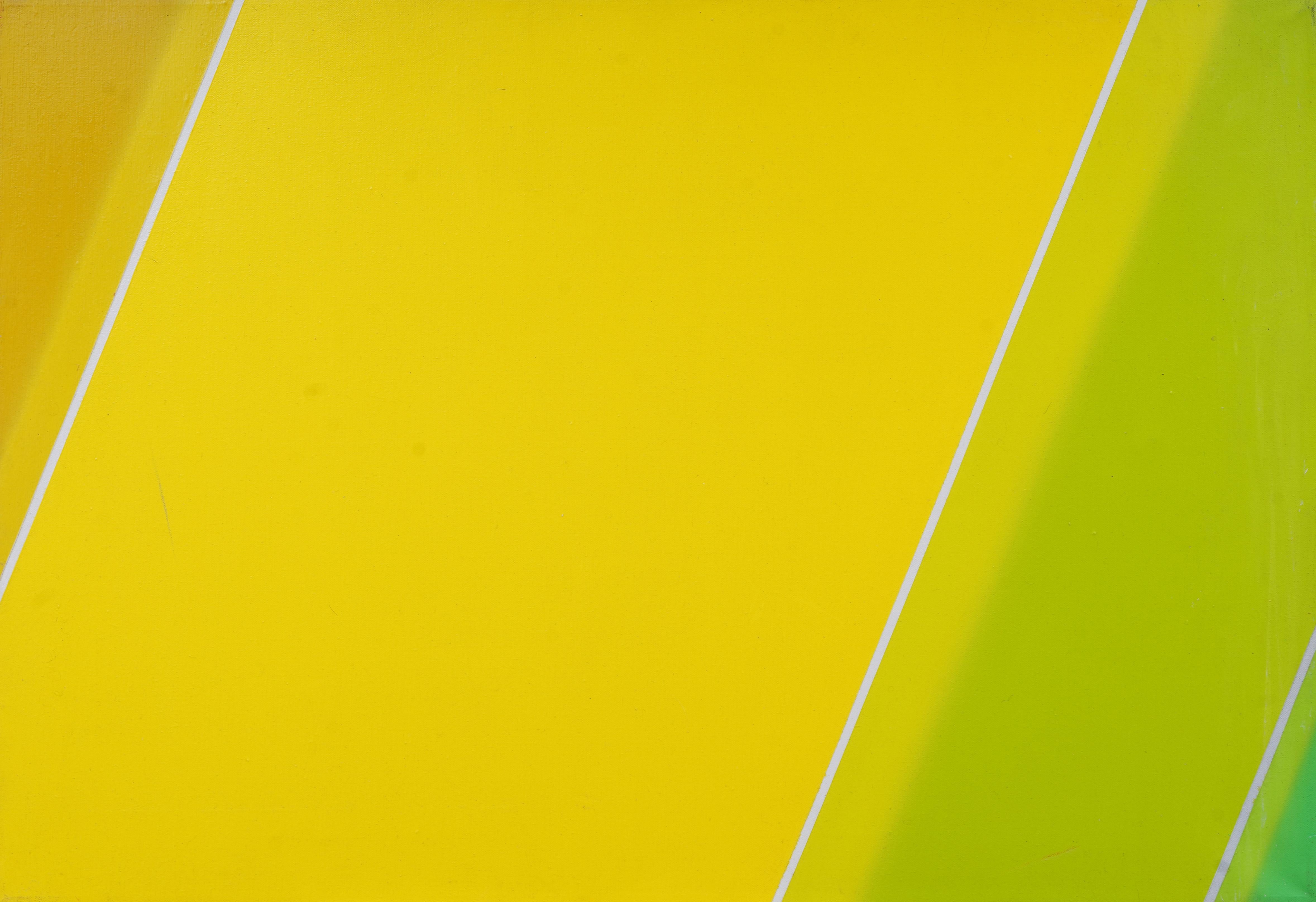 Pittura a olio originale astratta geometrica a bordi duri del primo modernismo femminile - Painting Hard-Edge di Gabrielle Roos