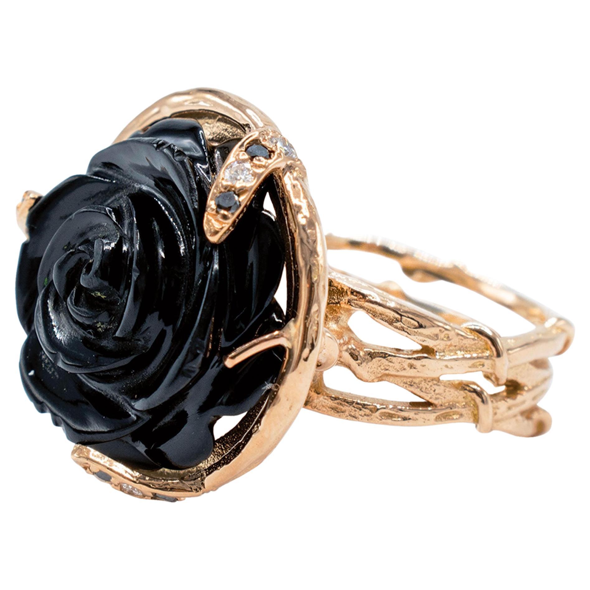 Gabrielle Rose with Diamondstudded Thornlike Claws on Tangled Vine