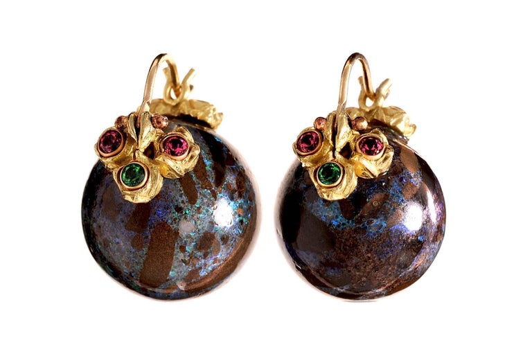 Gabrielle Sanchez, Opal and Tourmaline Flyer Earrings For Sale at 1stDibs | gabrielle  sanchez earrings, gabrielle sanchez jewelry, opal and tourmaline earrings