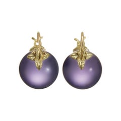 Gabrielle Sanchez Purple Smooth Amethyst Flyer Earrings