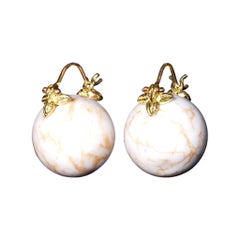 Gabrielle Sanchez, White Turquoise Flyer Earrings