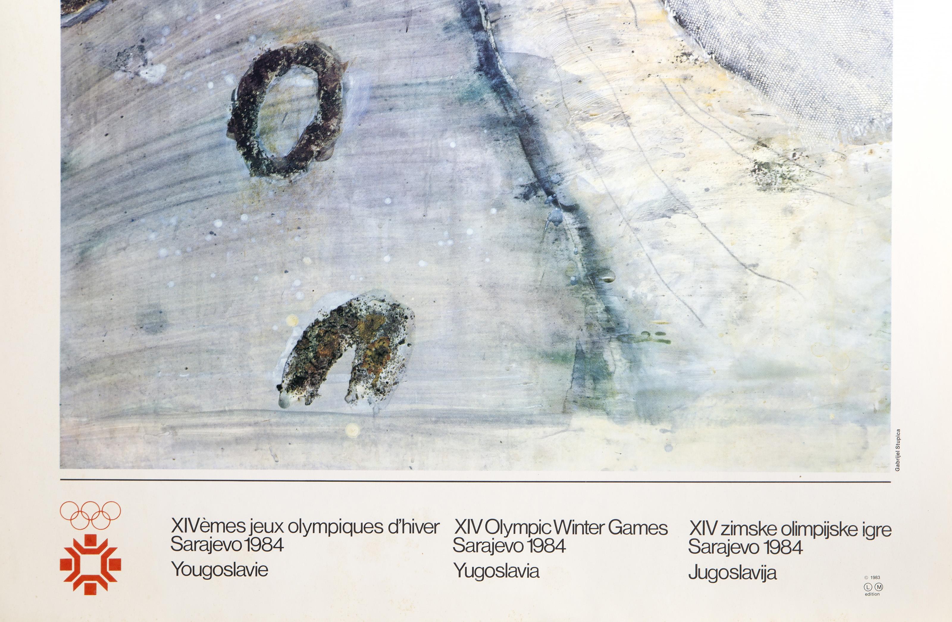 XIV Olympic Winter Games, Modern Poster by Gabrijel Stupica For Sale 2