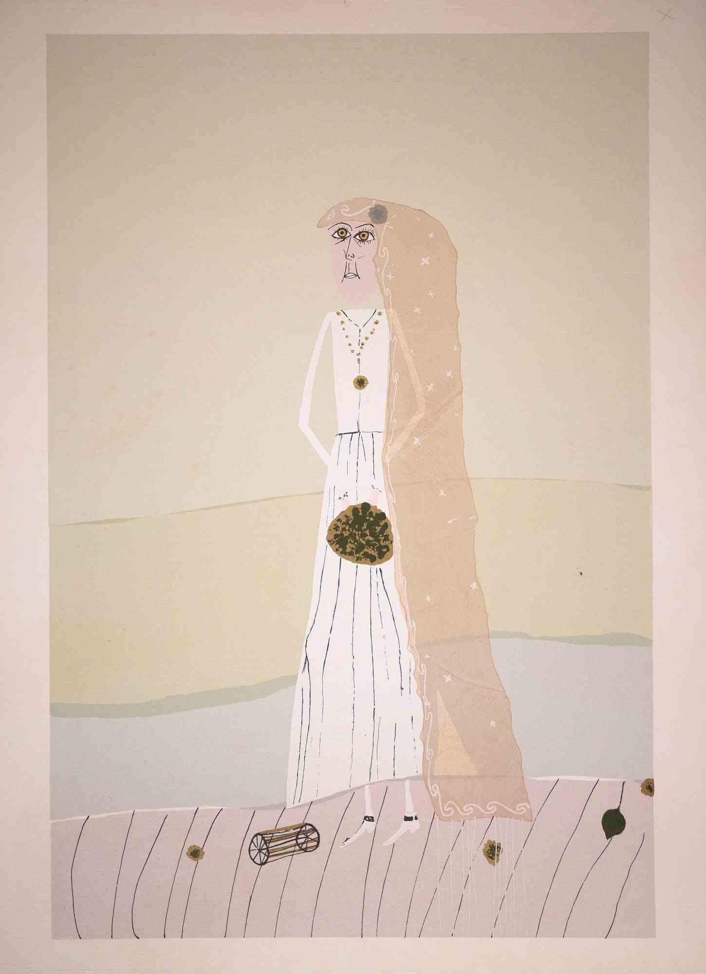The Bride is an original lithograph realized by Gabrijel Stupika in the 1980s

Mixed-colored lithograph. Not signed.

Good Conditions.

 Gabrijel Stupika: Yugoslavian painter (Drazgose 1913-1990). He trained in the popular tradition, to the point of