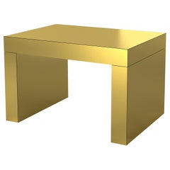 Contemporary Bench/Coffee Table Brushed Gold Gaby Aluminium by Chapel Petrassi