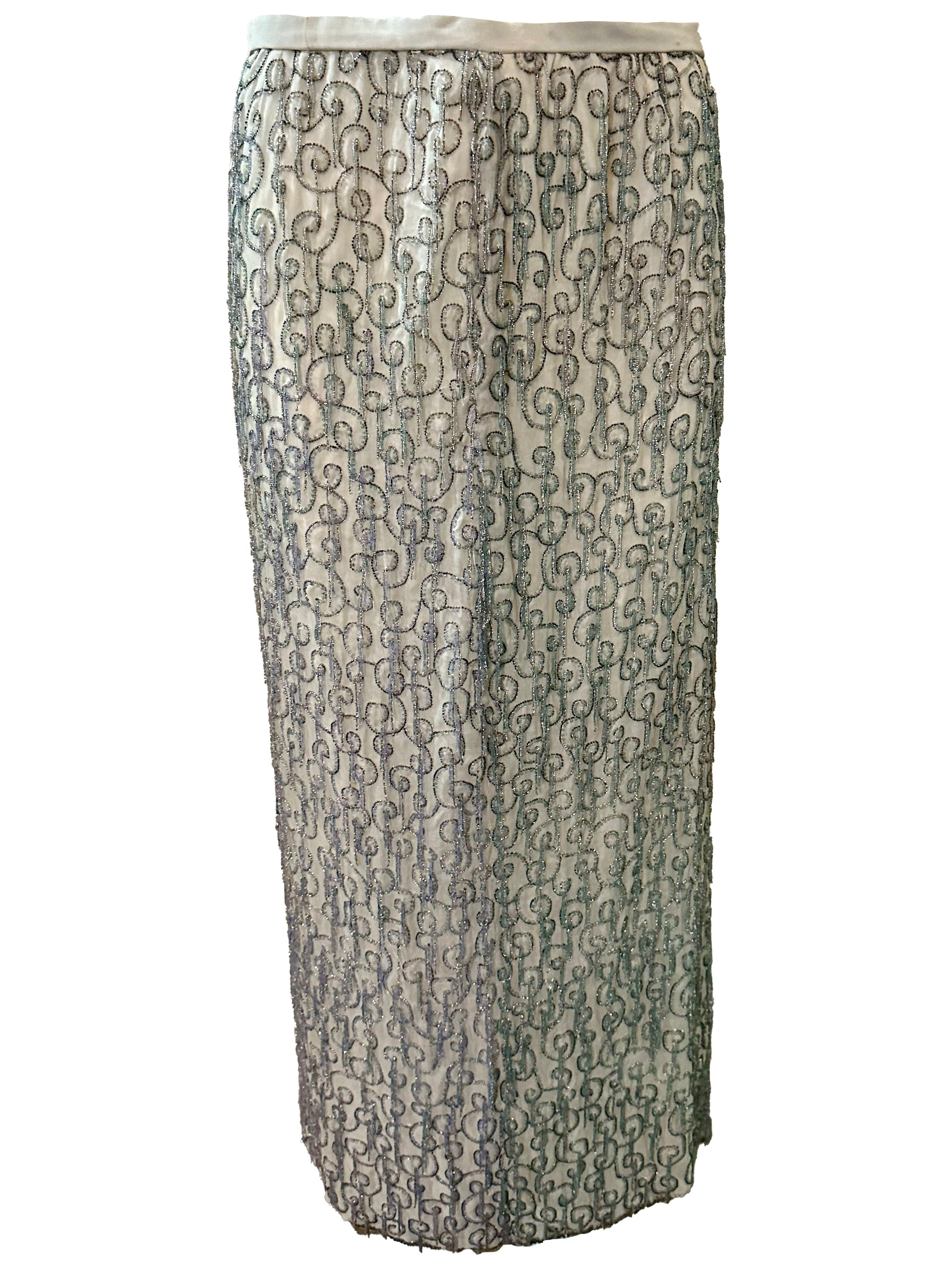 Gaby of Espana Two Piece Beaded Evening Ensemble, 1960s In Excellent Condition For Sale In Los Angeles, CA