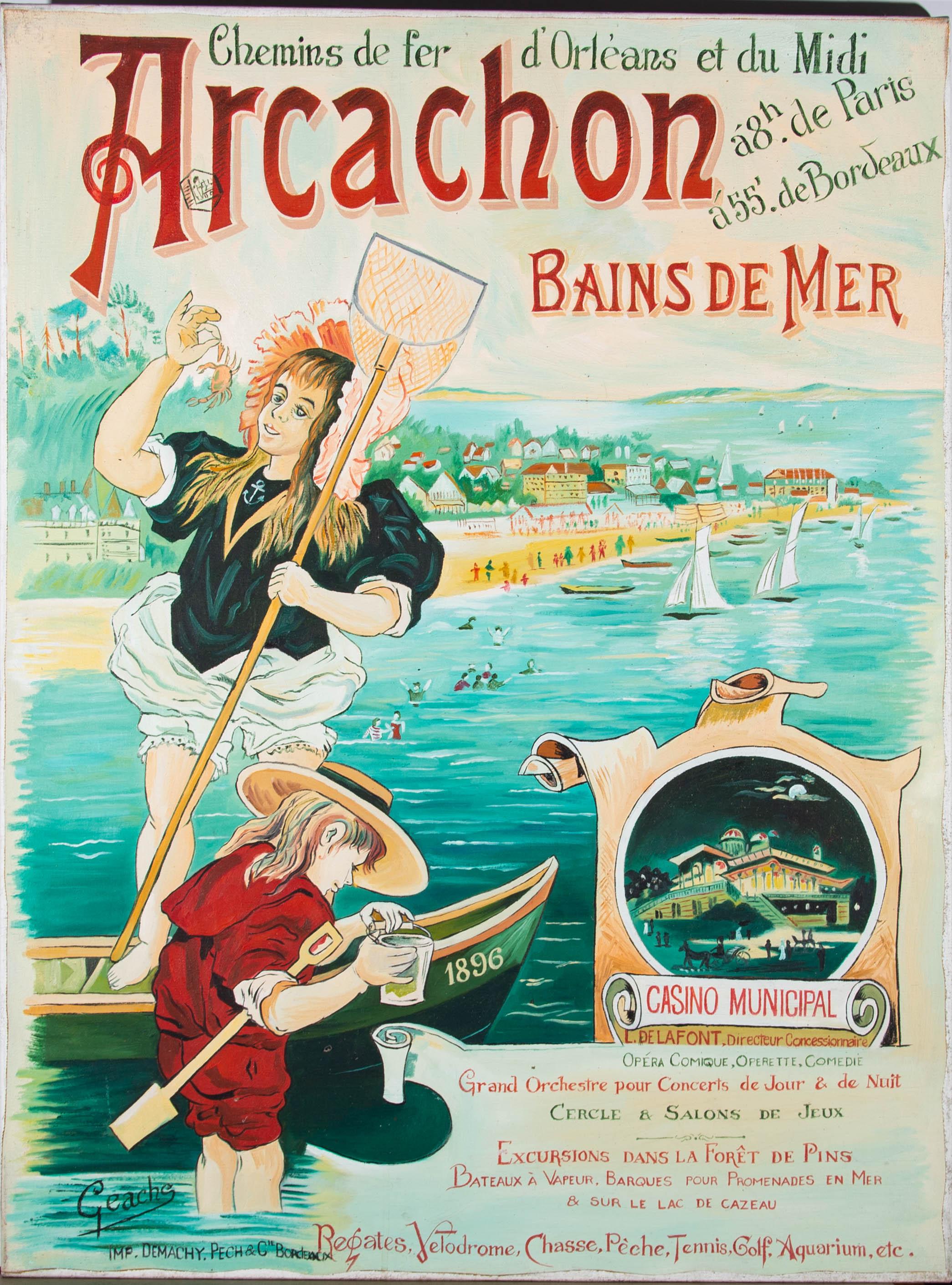 After Géache - Contemporary Acrylic, Arcachon Bains de Mer For Sale 1