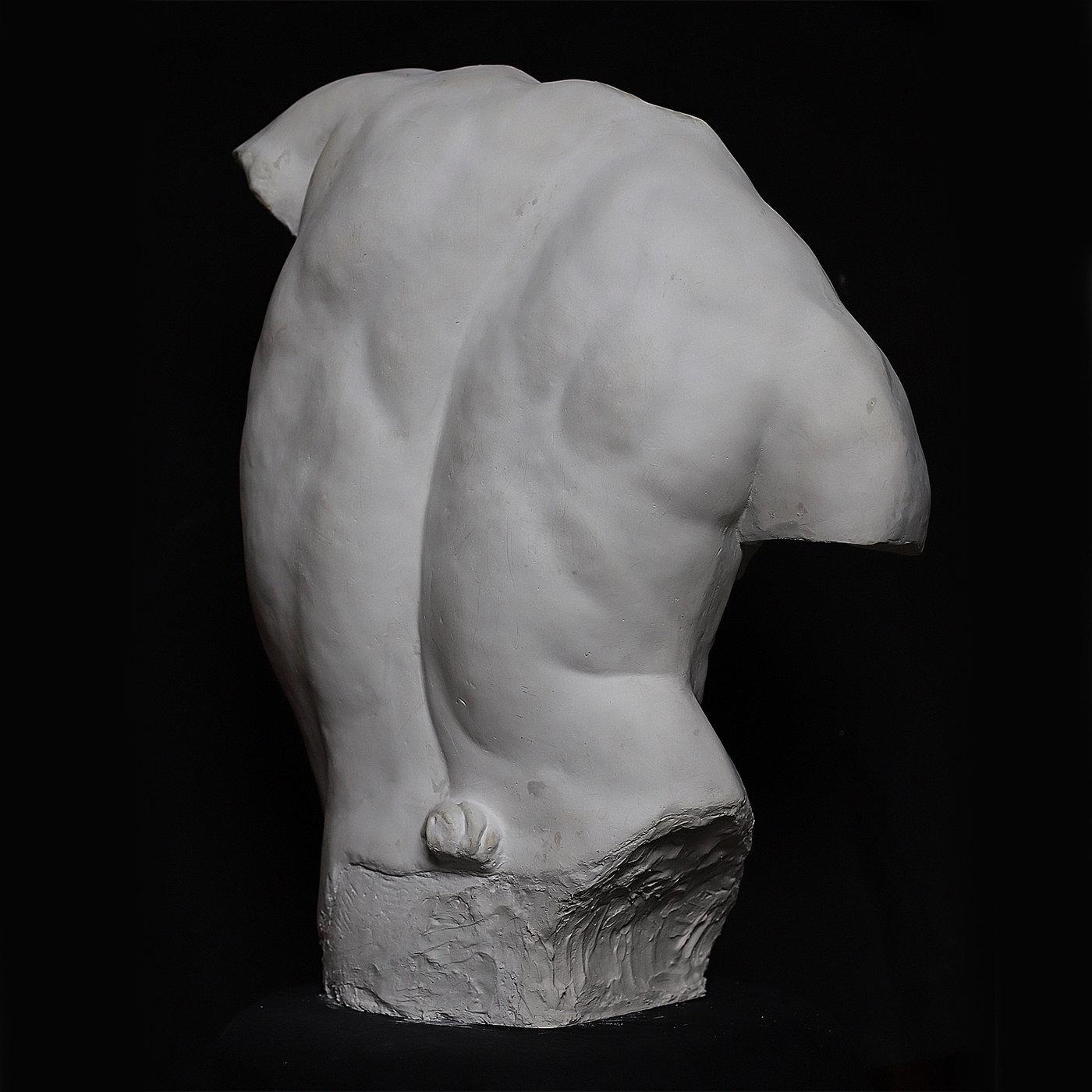 plaster torso sculpture