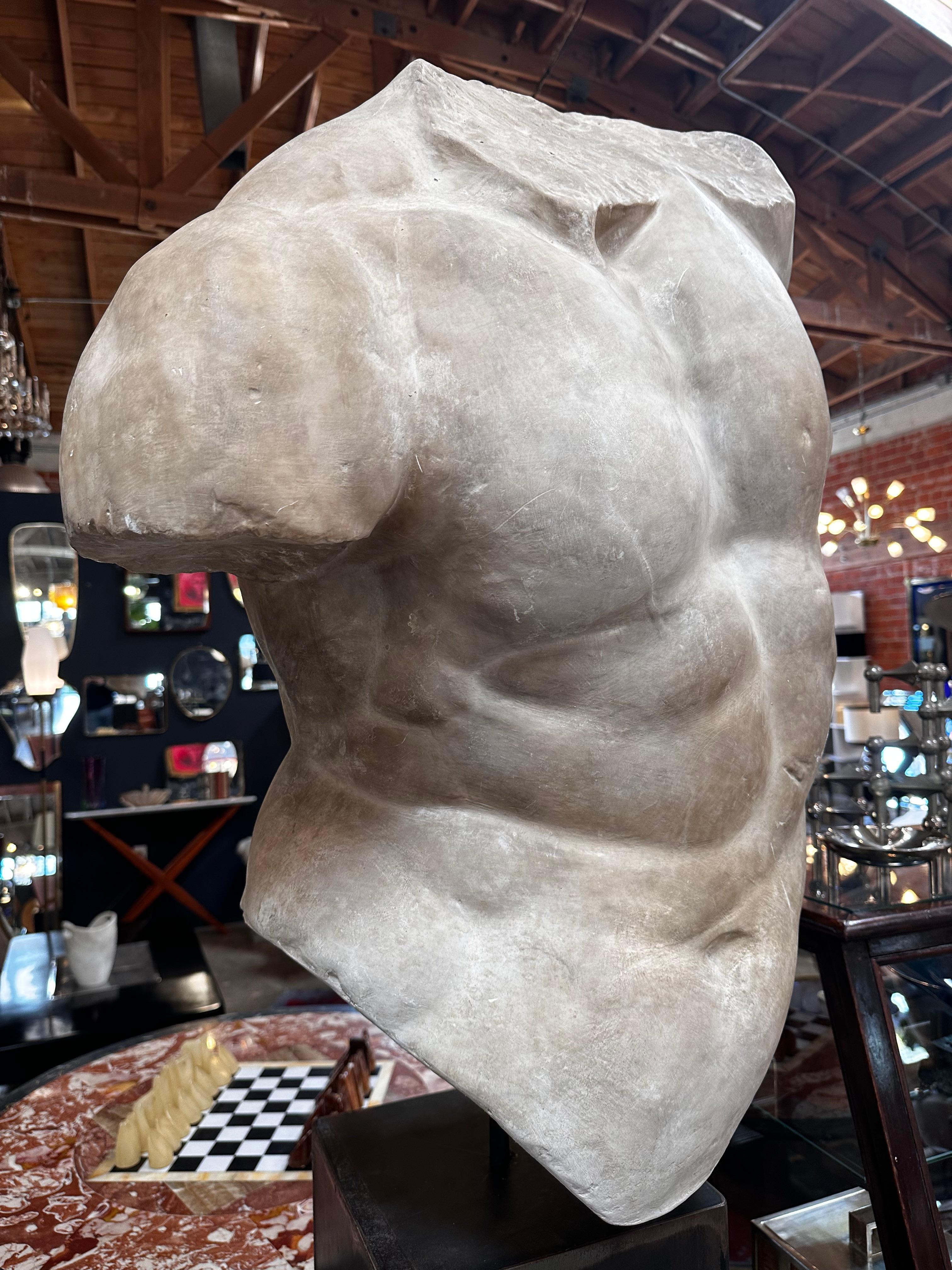 Gaddi's Torso, Plaster Bust, Copy in Scale 1/1 In Good Condition For Sale In Los Angeles, CA