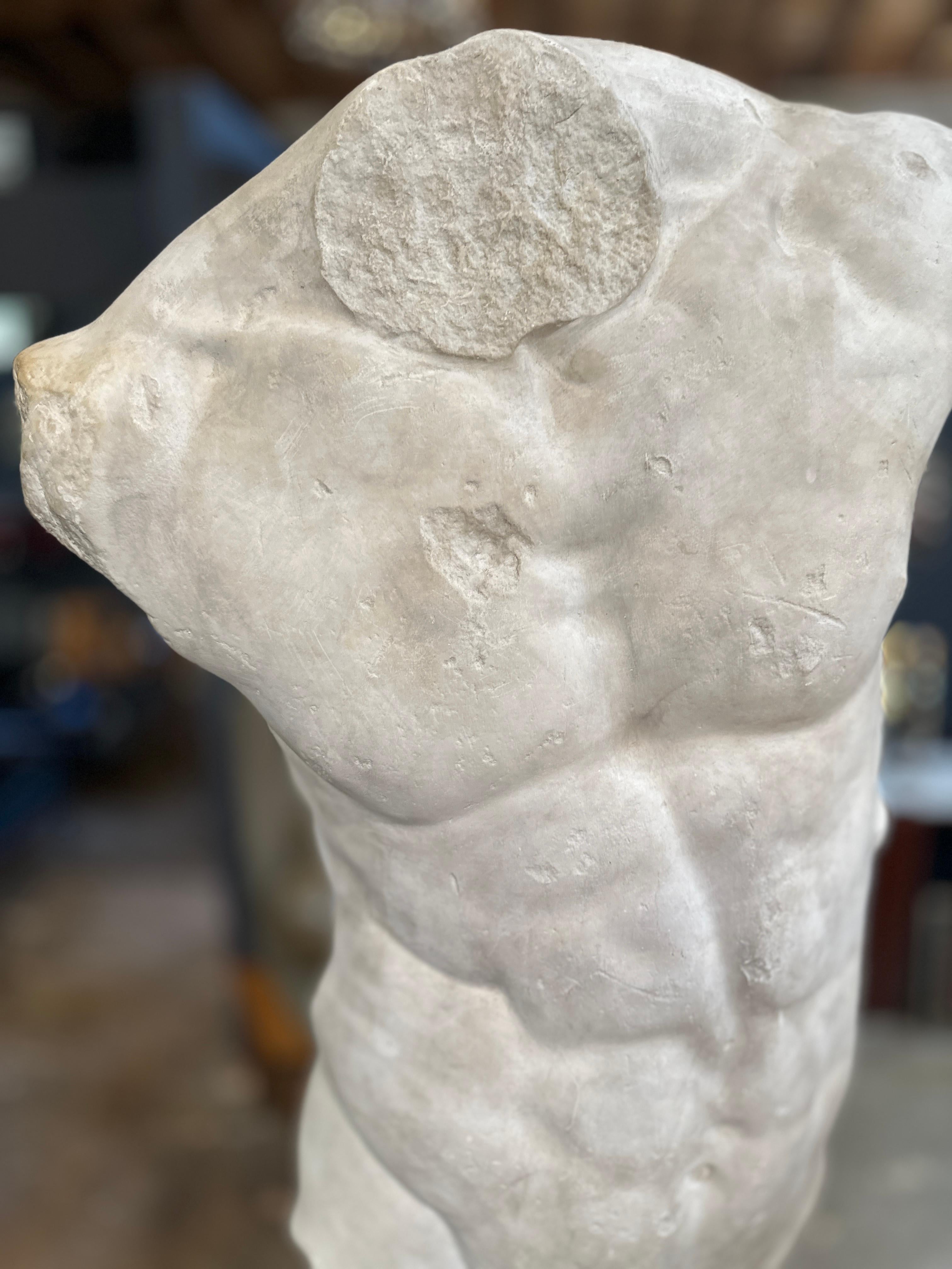 Intonaco Torso di Gaddi, busto in gesso, copia in scala 1/1 in vendita