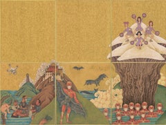 The Realm of Imaginary Mystery 2021 (A Tibetan Narrative Wall Painting) BY GADE