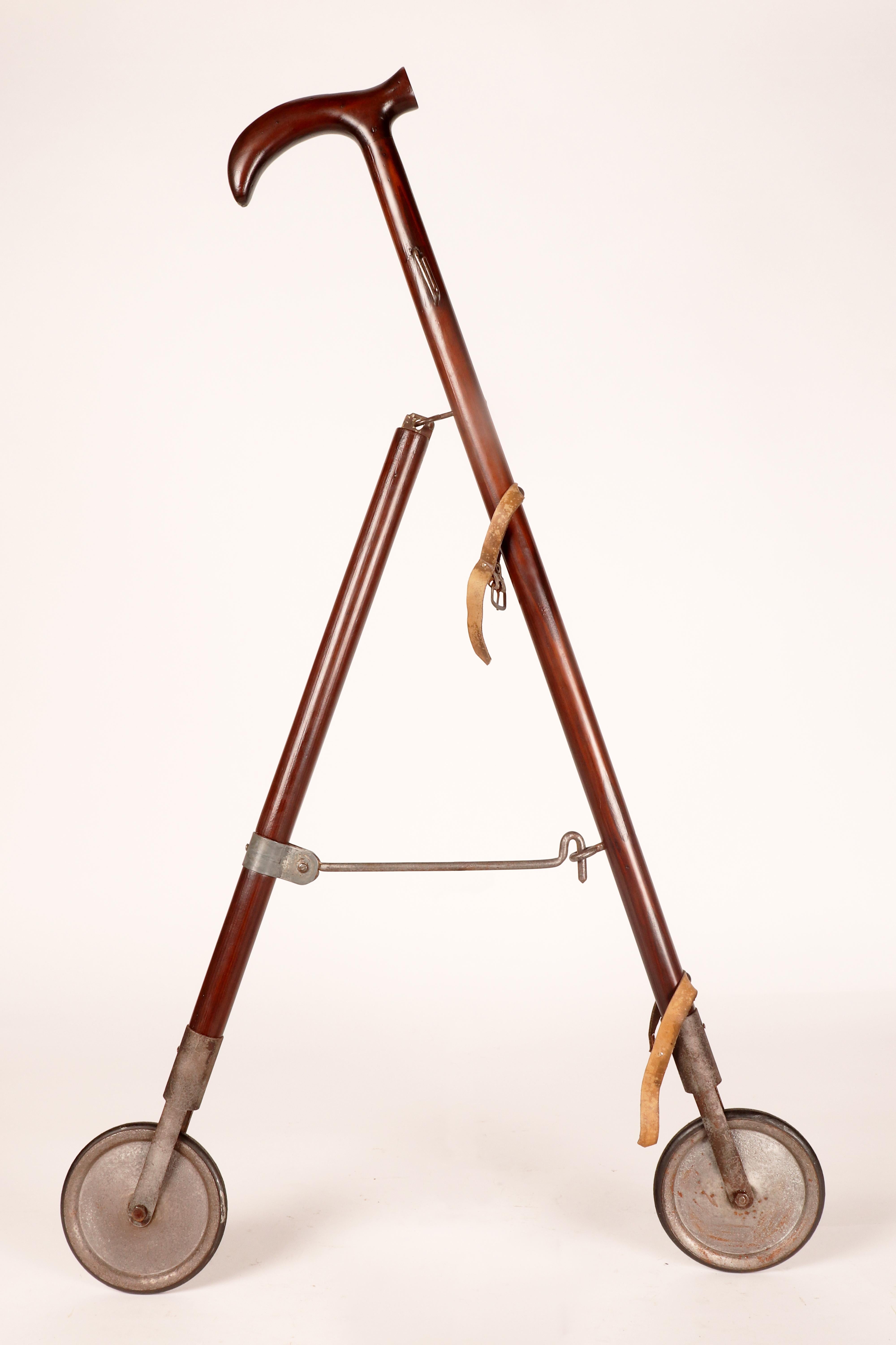 Gadget-system walking stick with bag holder function, Marktroller, Germany, 1920 For Sale 5