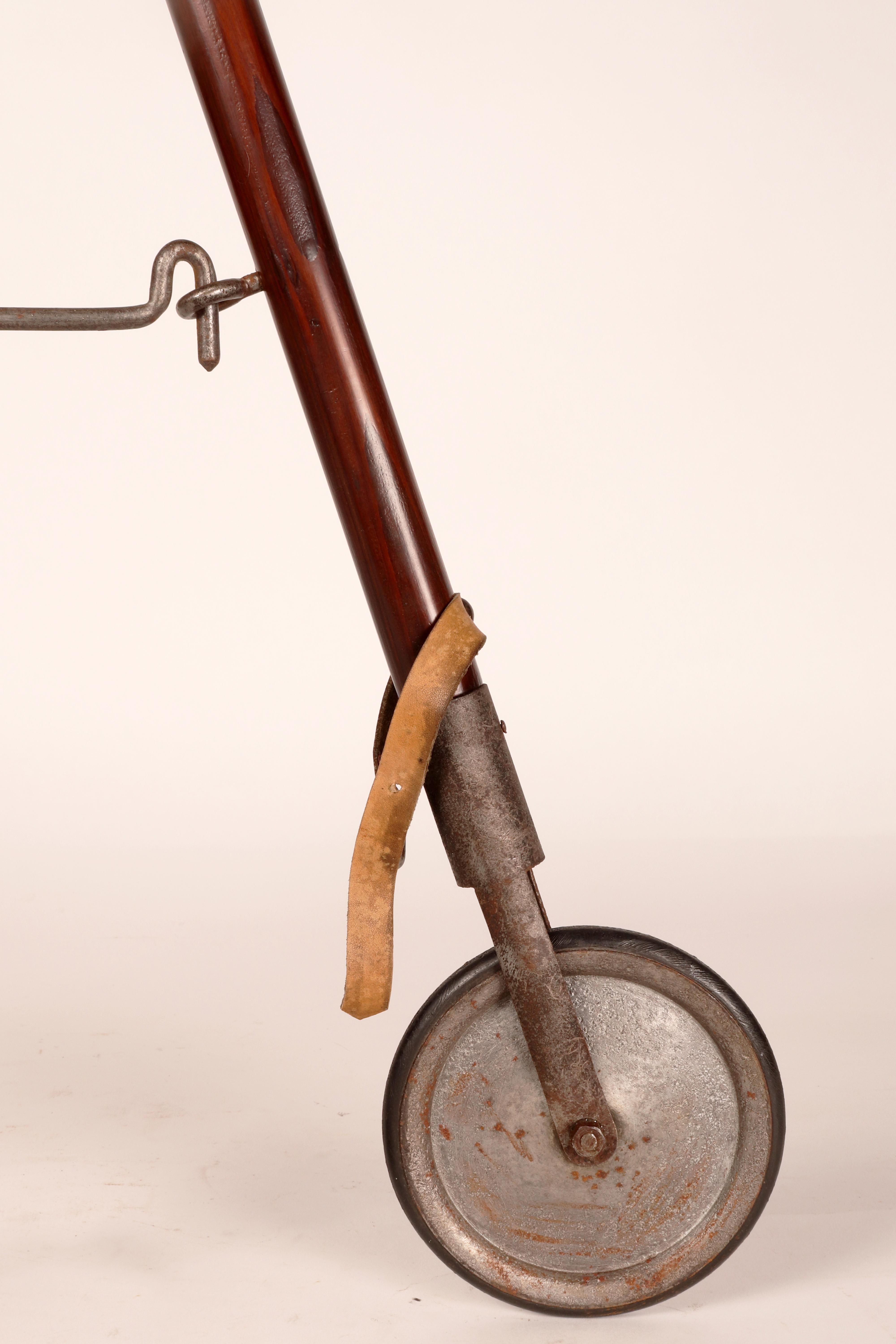 Gadget-system walking stick with bag holder function, Marktroller, Germany, 1920 For Sale 3