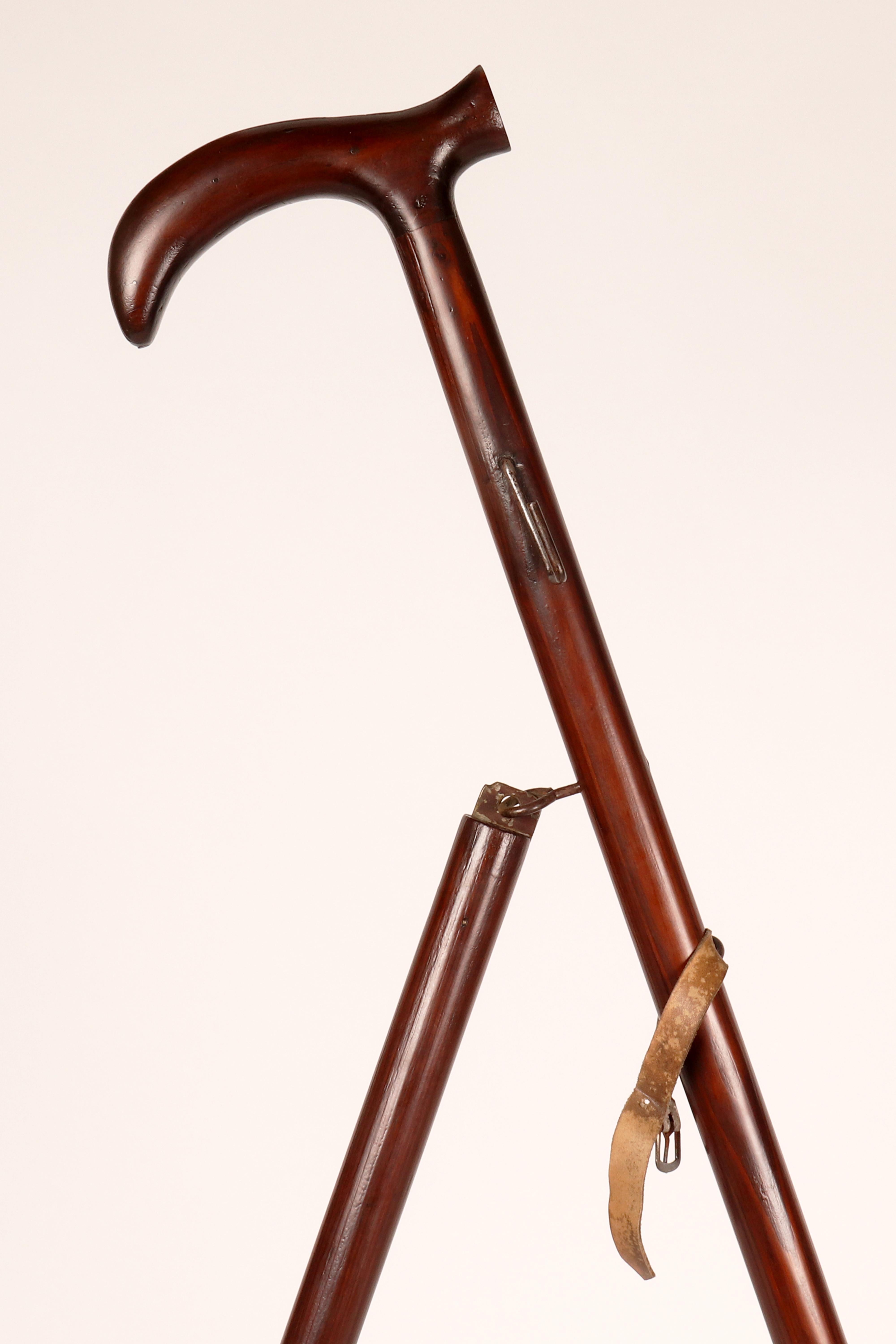 Gadget-system walking stick with bag holder function, Marktroller, Germany, 1920 For Sale 4