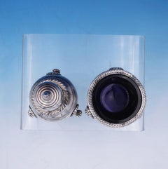 Gadroon by Fisher Sterling Silver Salt Dip and Pepper Shaker Set