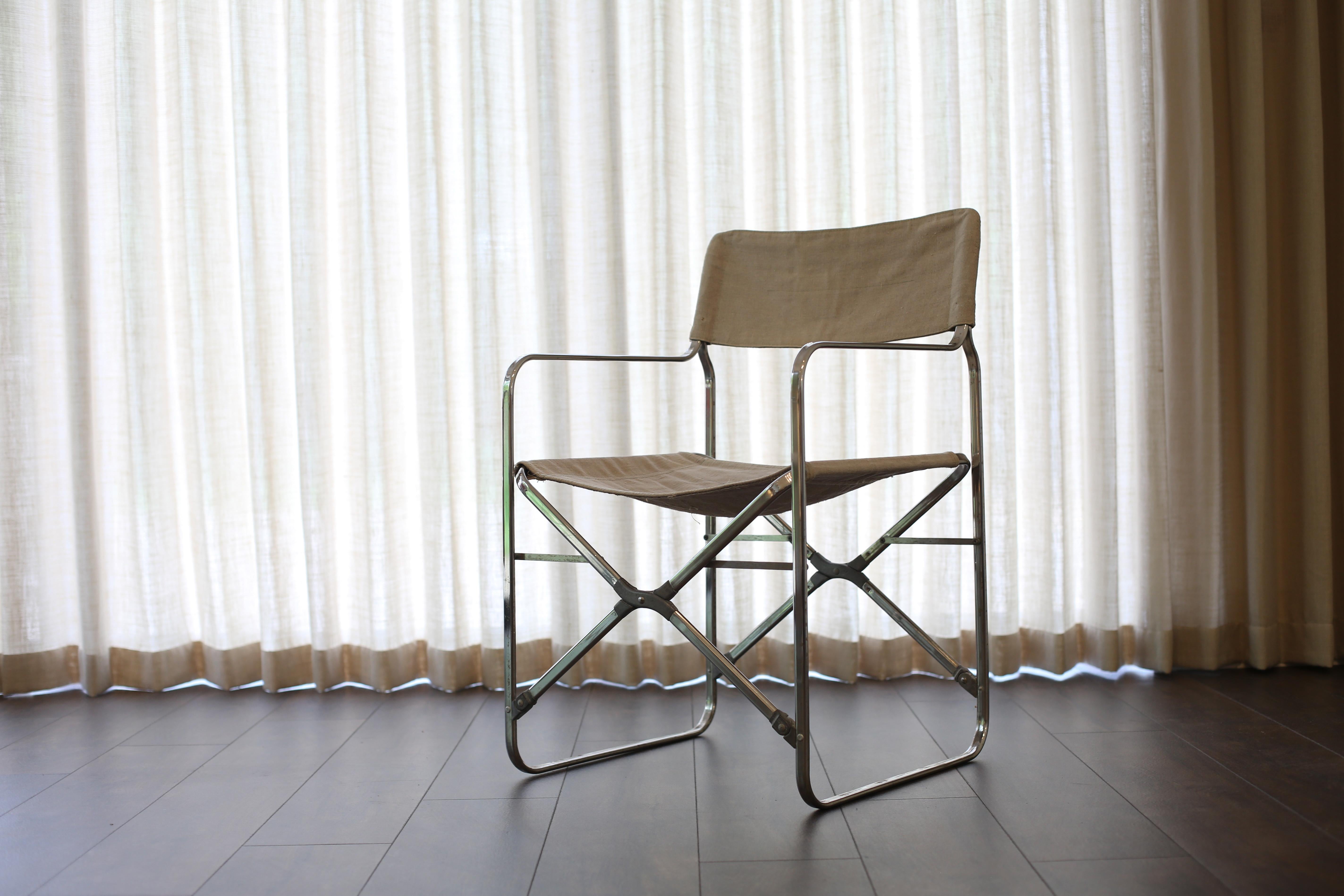 Gae Aulenti „April“ Segeltuch-Klappstühle, Zanotta, 1972 im Angebot 4