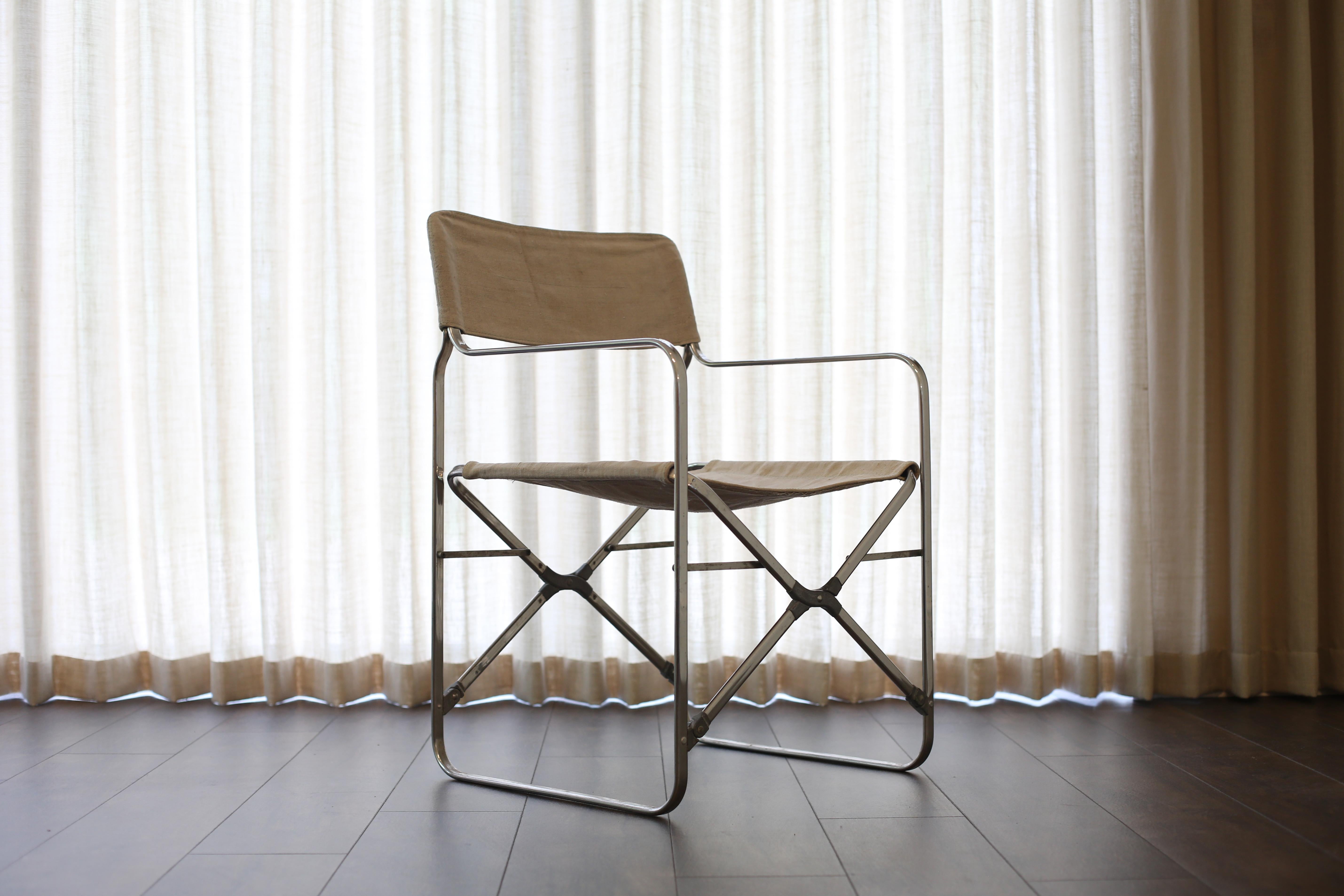 Gae Aulenti „April“ Segeltuch-Klappstühle, Zanotta, 1972 im Angebot 6