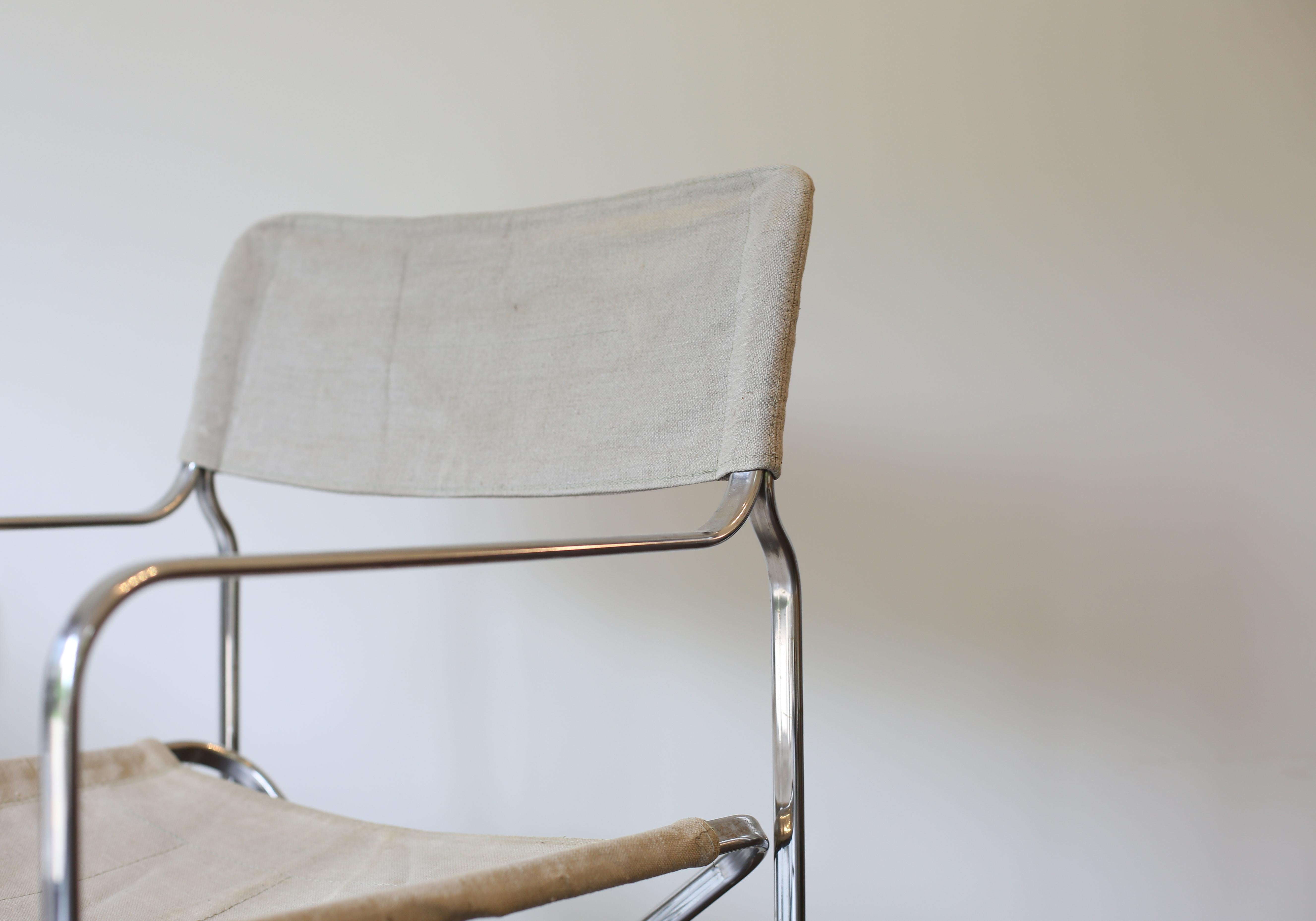 Gae Aulenti „April“ Segeltuch-Klappstühle, Zanotta, 1972 im Angebot 7