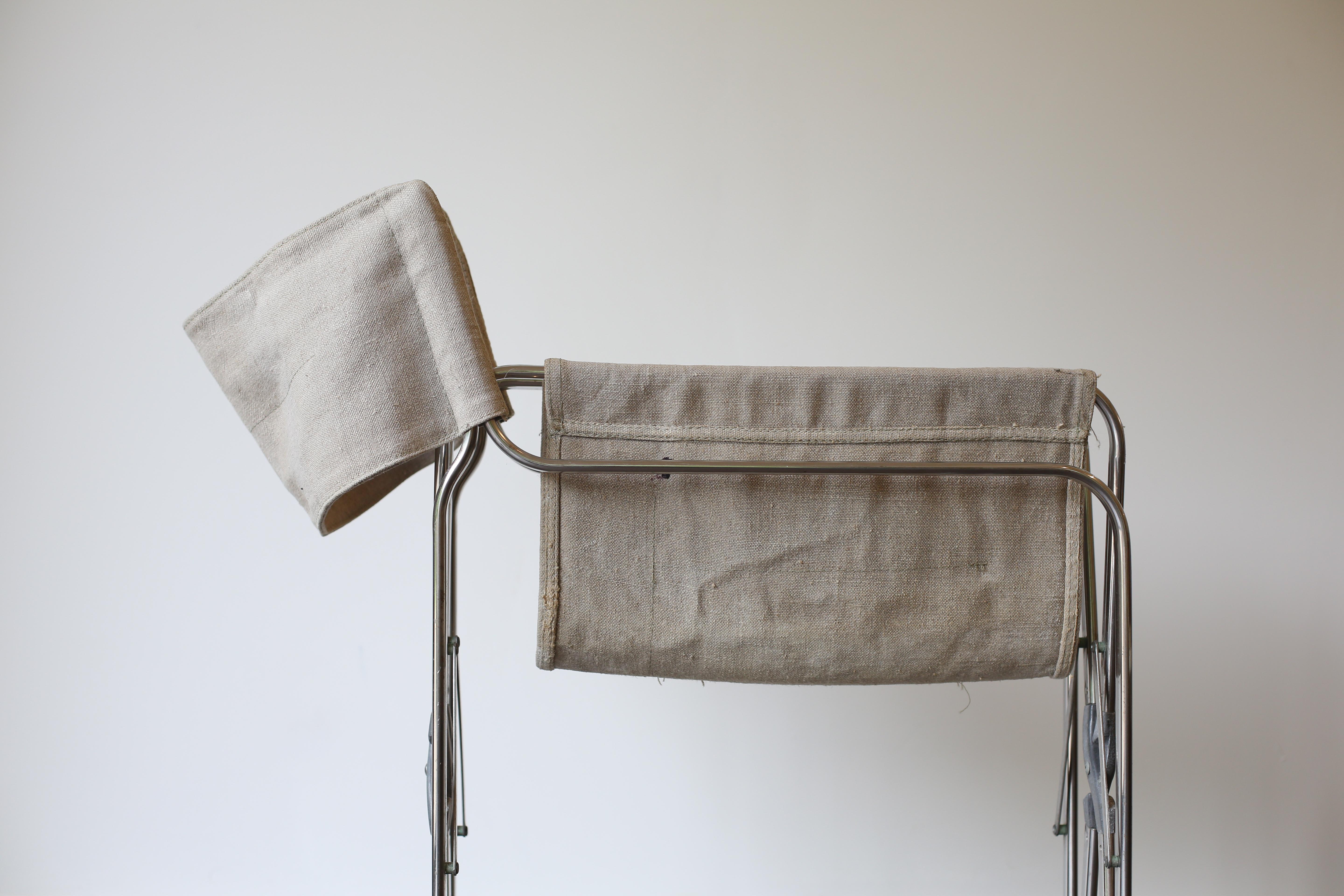 Gae Aulenti „April“ Segeltuch-Klappstühle, Zanotta, 1972 im Angebot 9