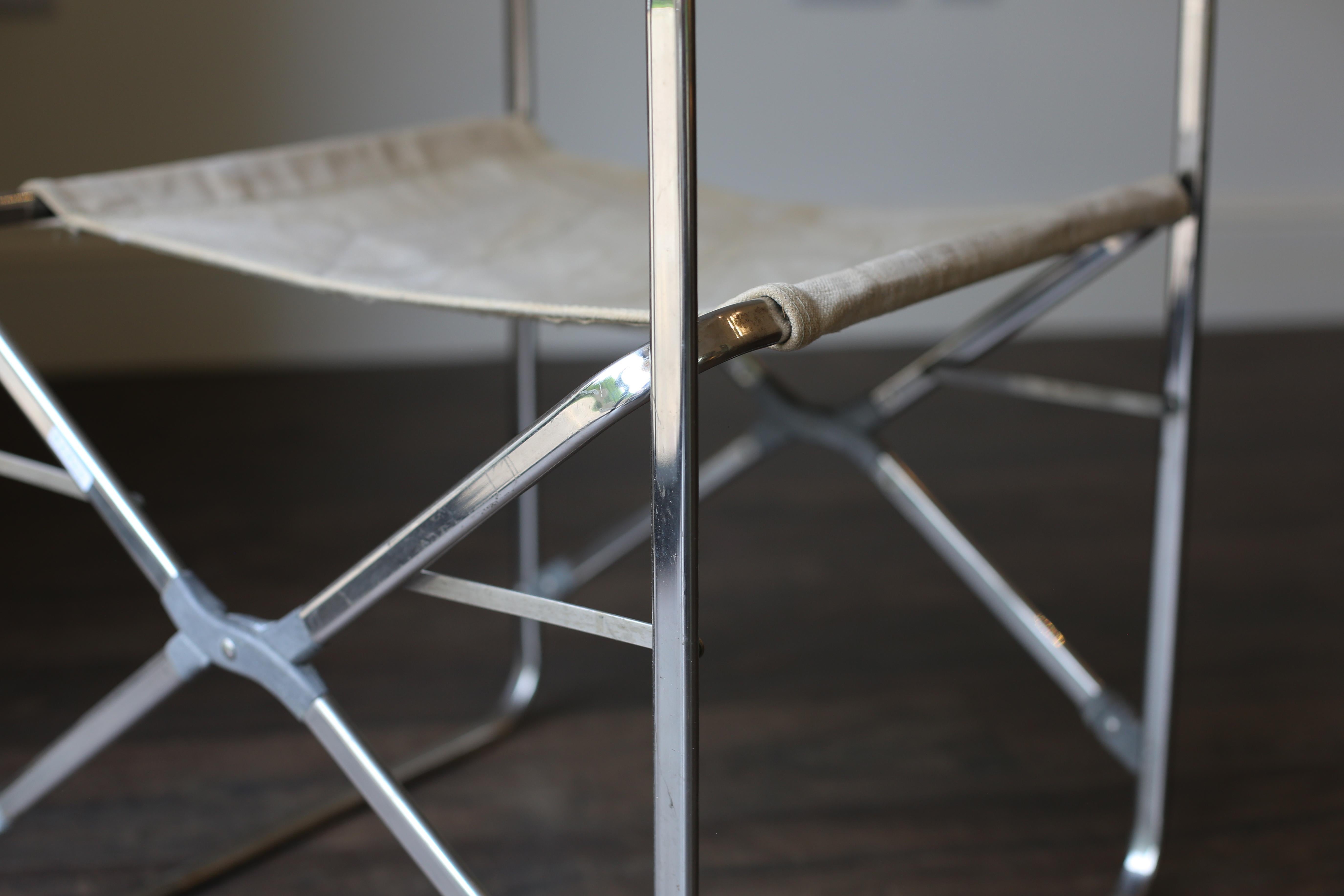 Gae Aulenti „April“ Segeltuch-Klappstühle, Zanotta, 1972 im Angebot 13