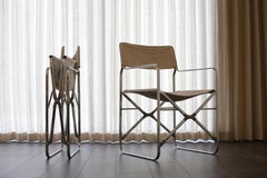 Gae Aulenti 'April' Canvas Folding Chairs, Zanotta, 1972