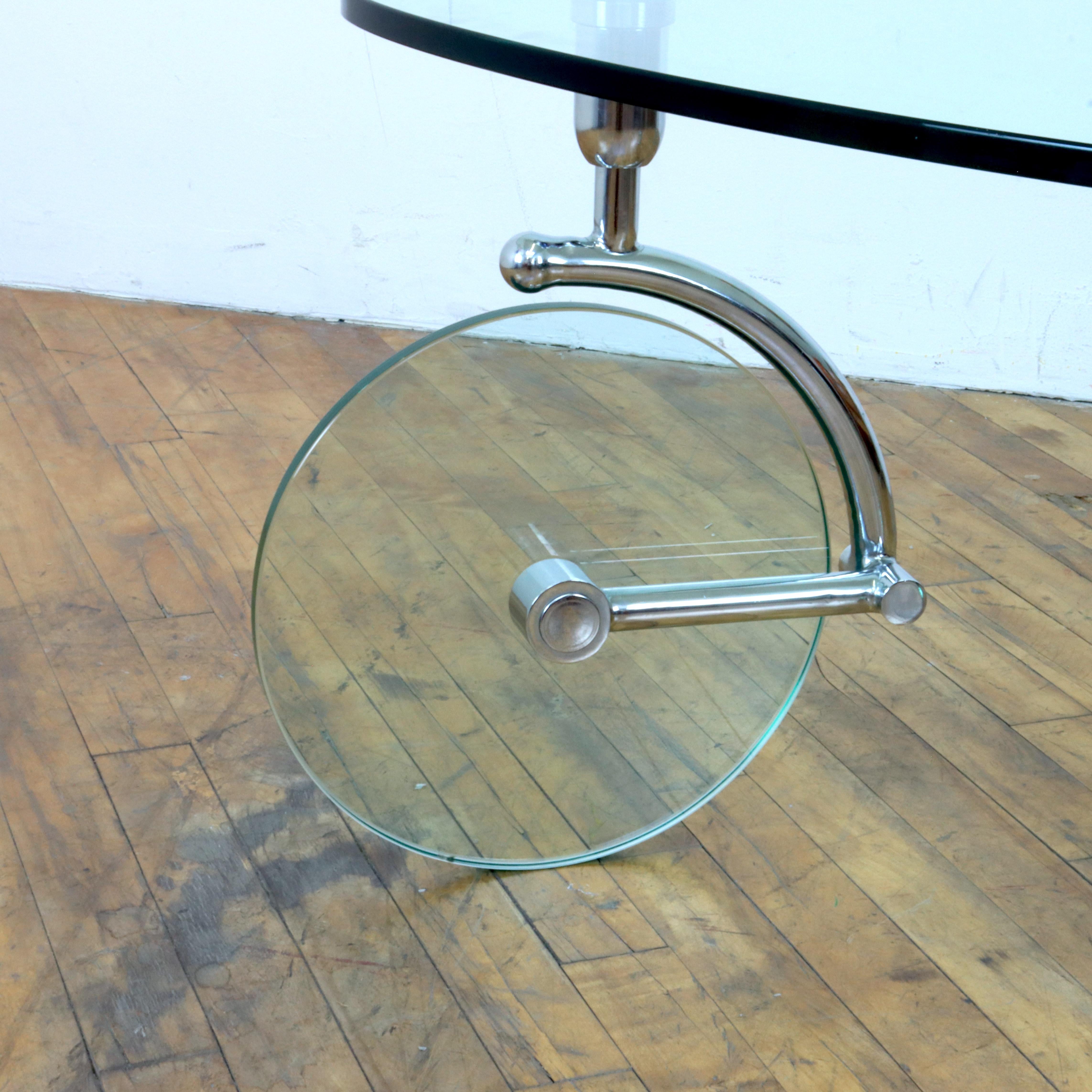 Late 20th Century Glass Coffee Table After Gae Aulenti 