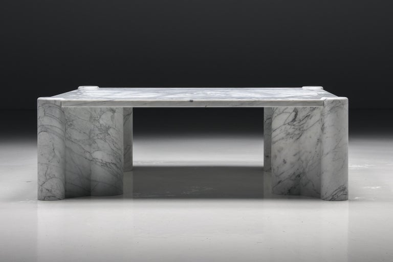 Gae Aulenti Carrara Marble Jumbo Coffee Table for Knoll, 1965 In Excellent Condition In Antwerp, BE