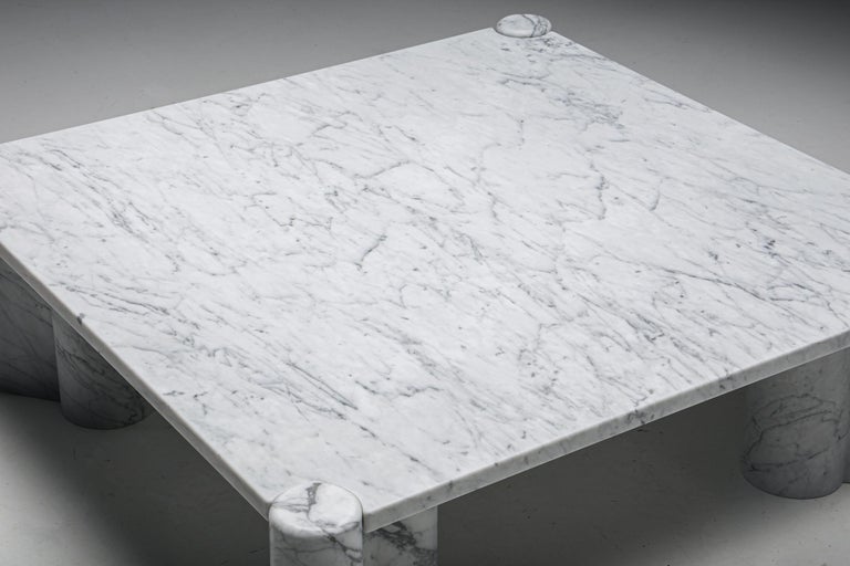 Gae Aulenti Carrara Marble Jumbo Coffee Table for Knoll, 1965 2