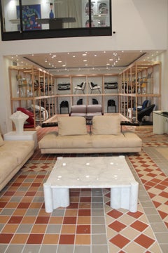 Gae Aulenti Carrara Marble Jumbo Coffee Table for Knoll International