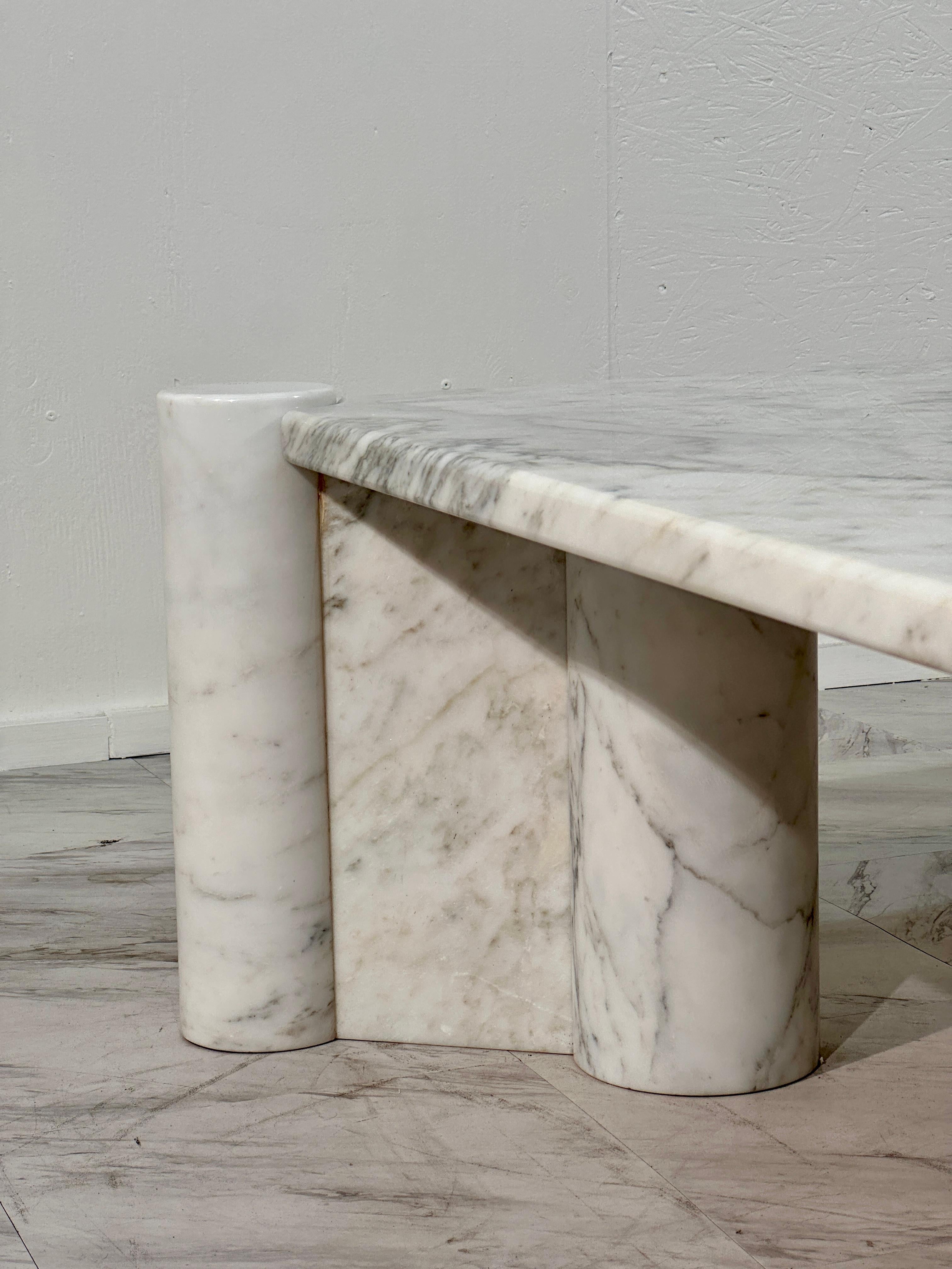 Mid-Century Modern Gae Aulenti Carrara Marble Jumbo Table for Knoll International,  1970 For Sale