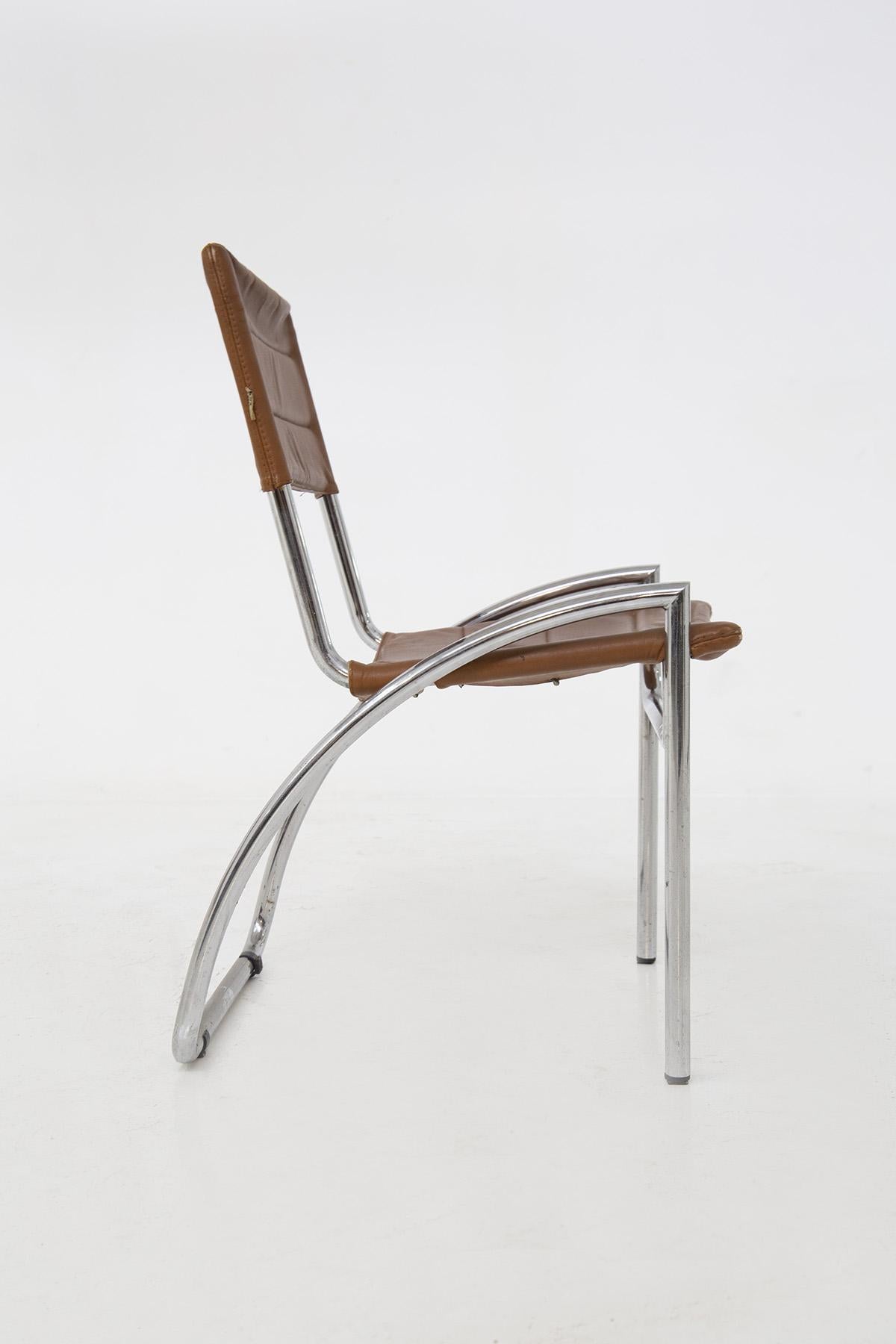 Gae Aulenti Chairs by Elam Model Lira Set of Four, Published 1