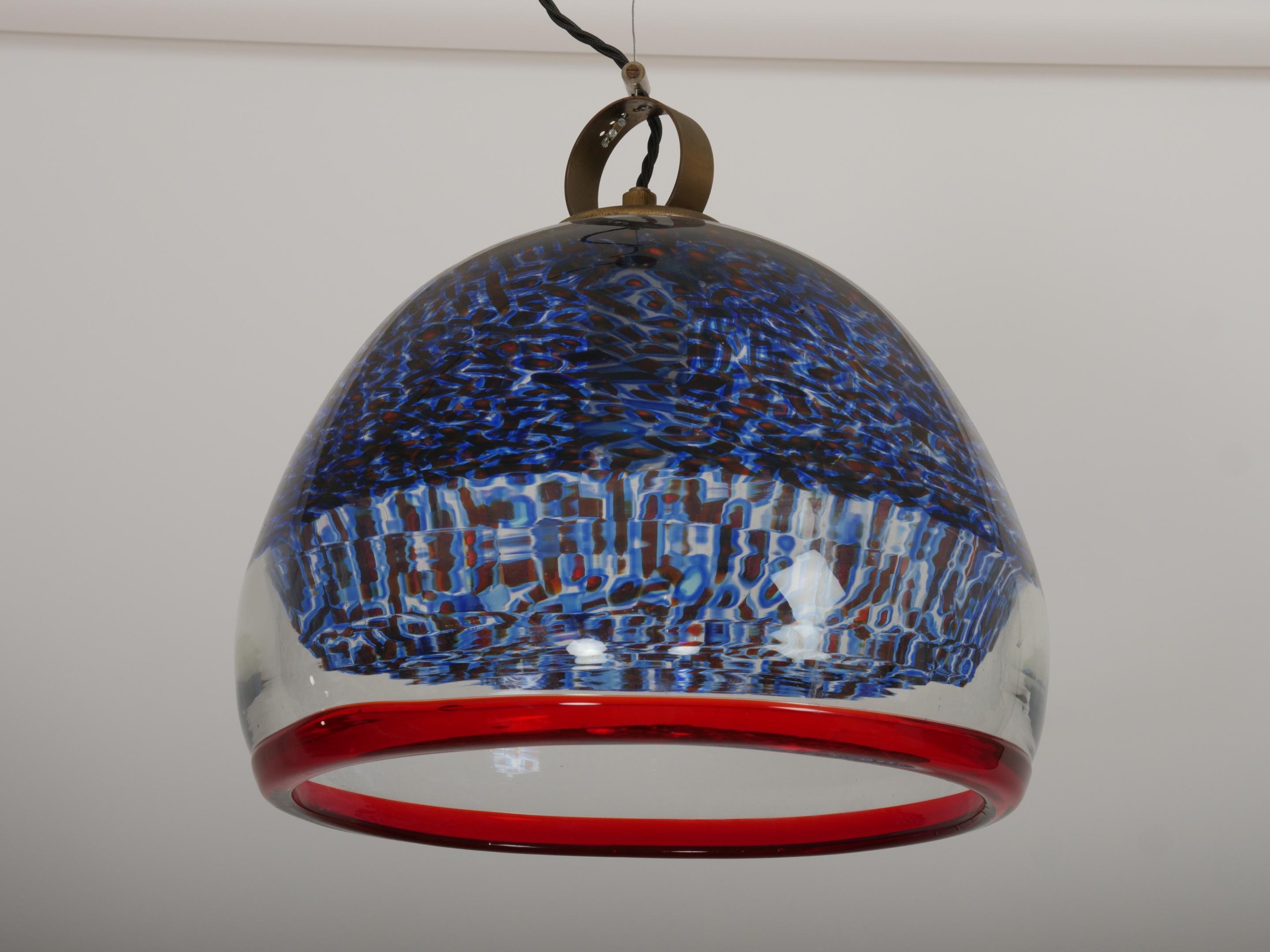 Gae Aulenti chandelier 'Neverrino' Murano glass for Vistosi Italy c1960 In Good Condition For Sale In London, GB