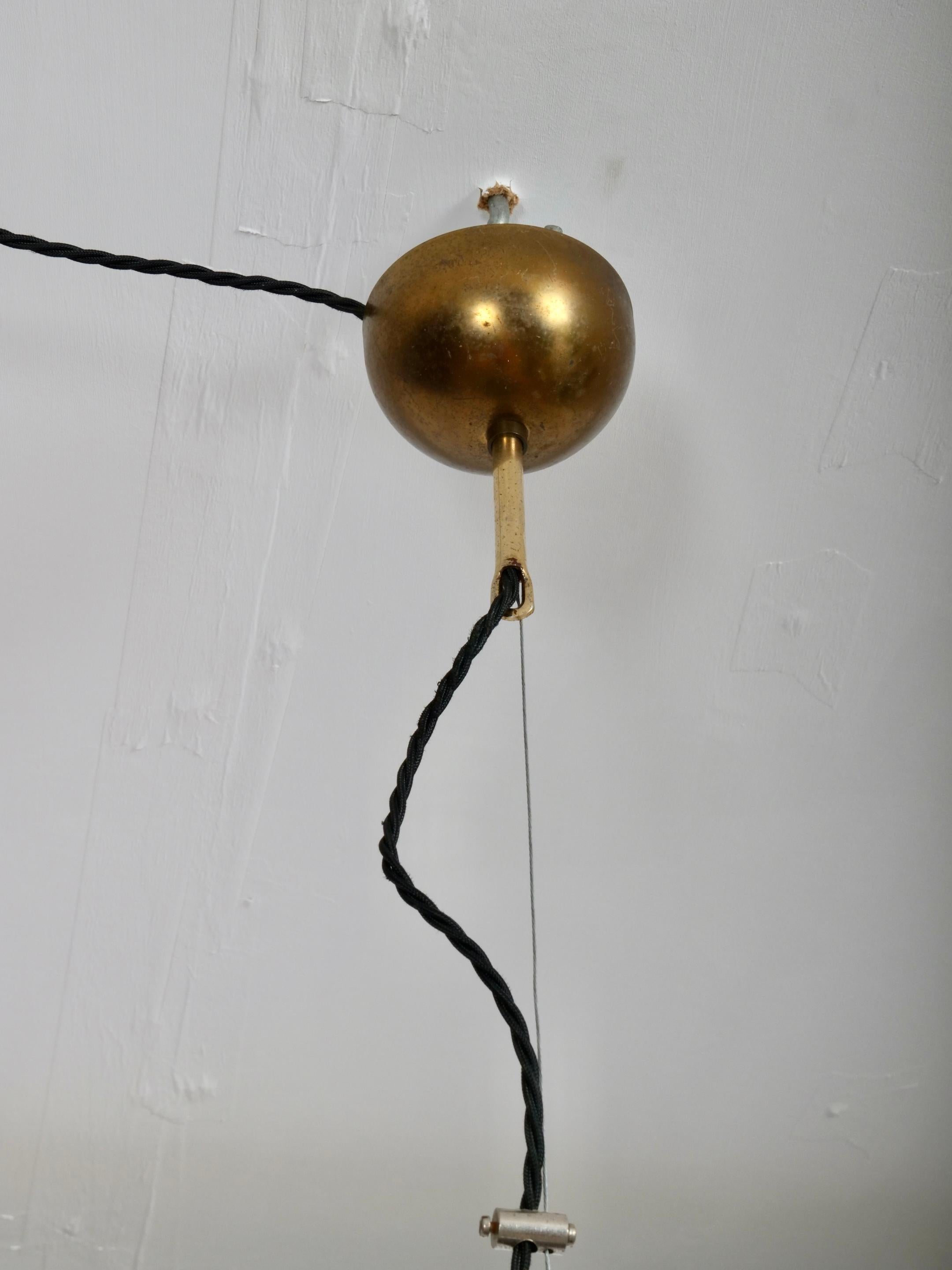 Gae Aulenti chandelier 'Neverrino' Murano glass for Vistosi Italy c1960 For Sale 1
