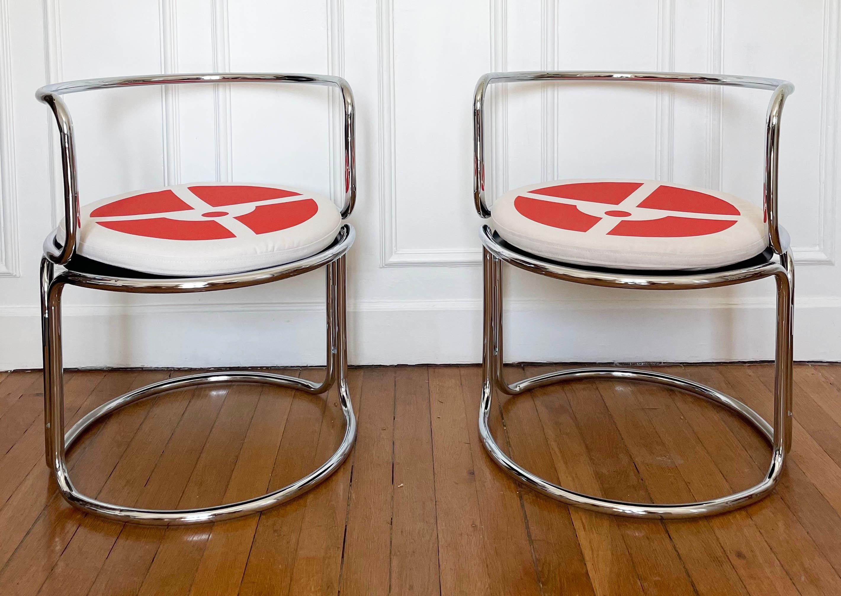 Gae Aulenti, chrome steel armchairs For Sale 3