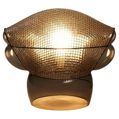 Gae Aulenti for Artemide 'Patroclo' in Steel and Hand Blown Glass