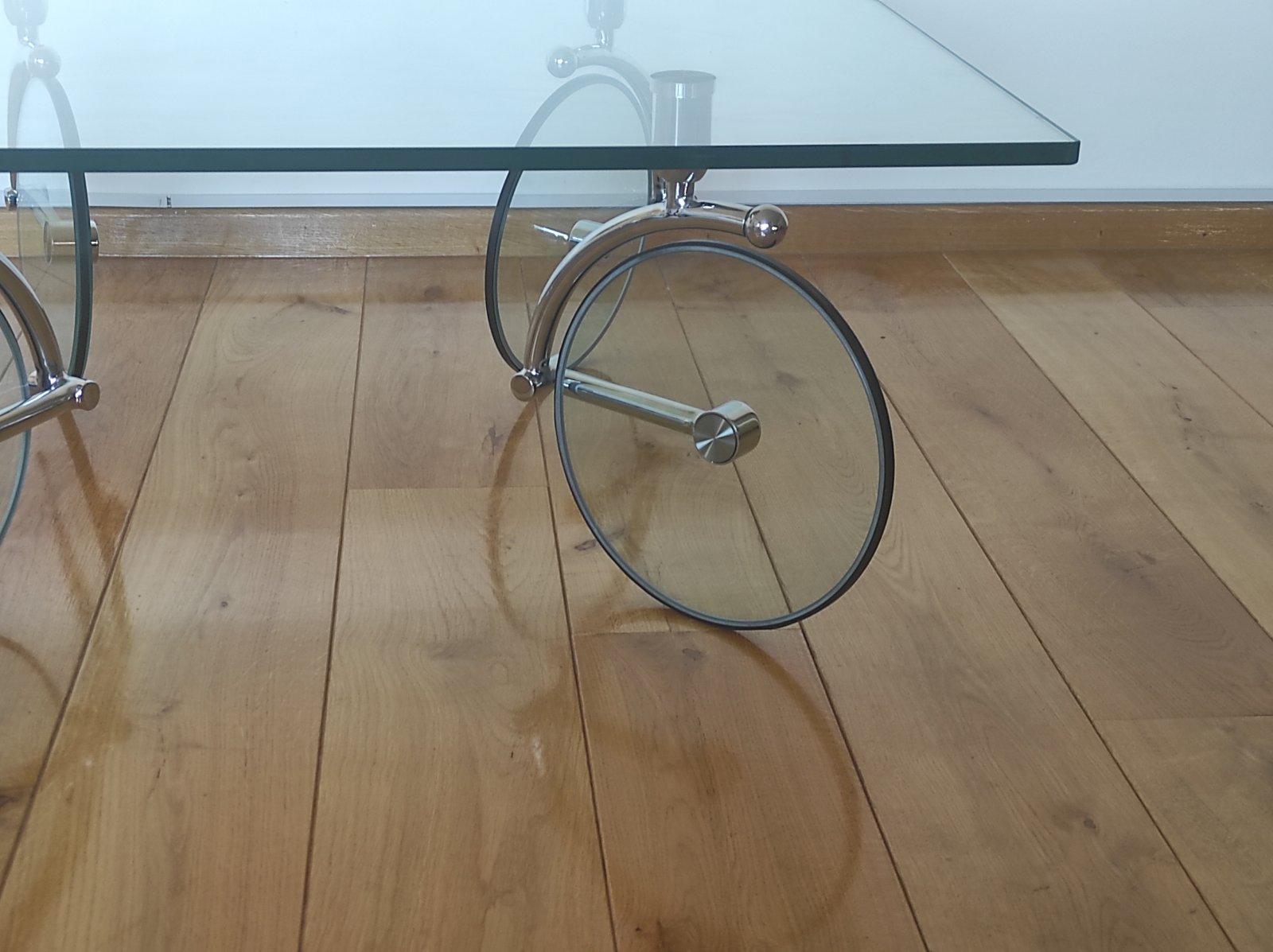 Mid-Century Modern Gae Aulenti For Fontana Arte Bicycle Tour Coffee Table