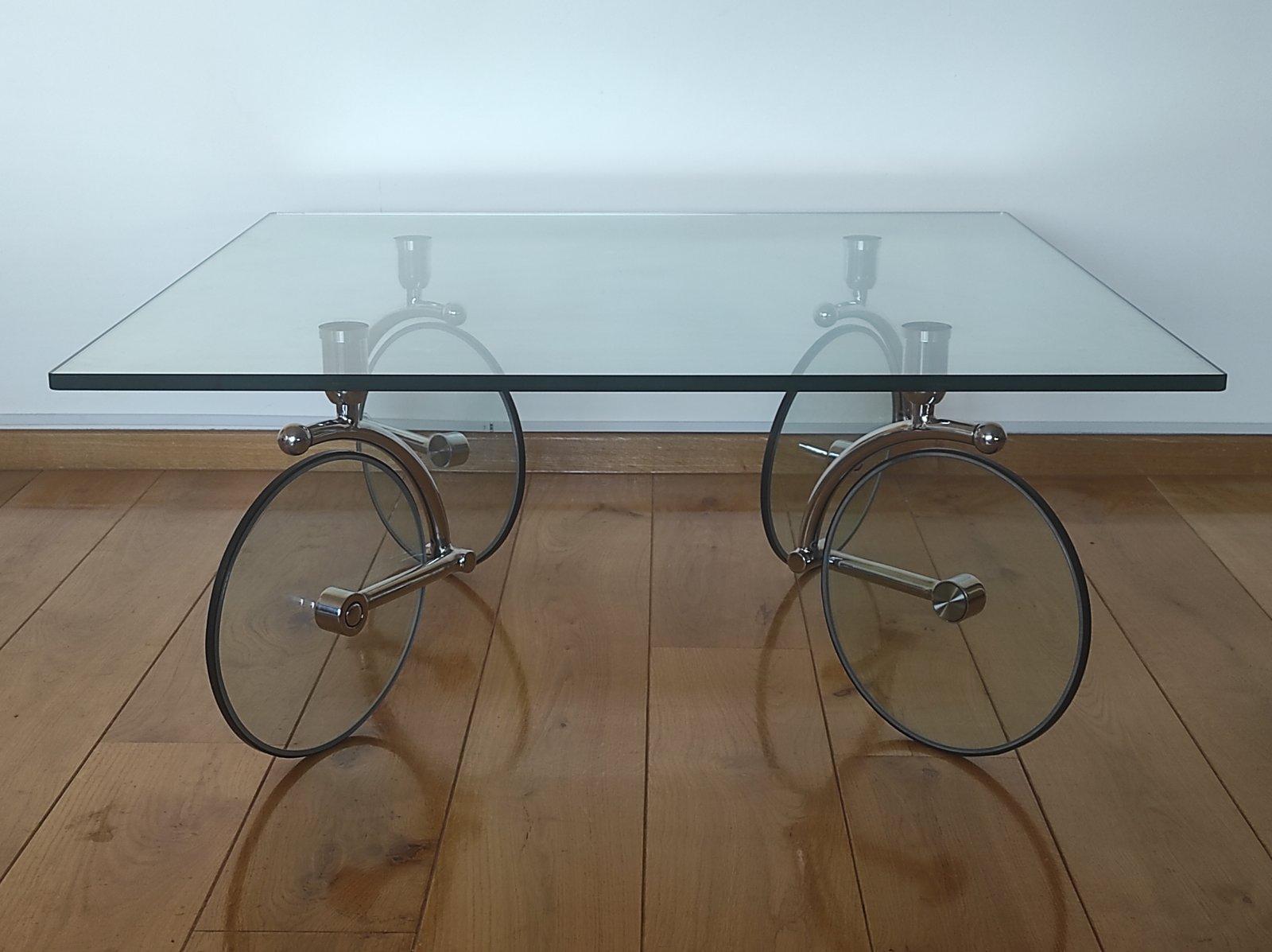 Late 20th Century Gae Aulenti For Fontana Arte Bicycle Tour Coffee Table
