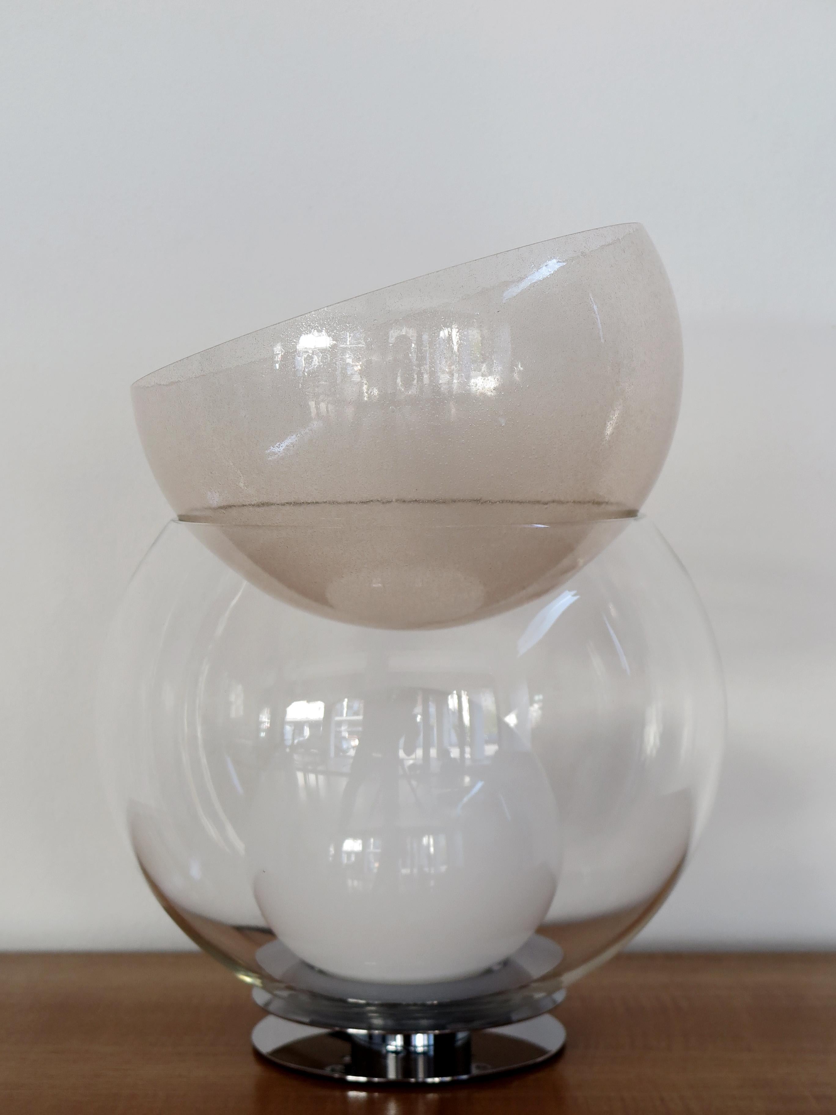 Postmoderne Gae Aulenti for Fontana Arte Italian Giova Metal Glass Table Lamp, 1970