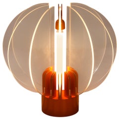 Gae Aulenti for Kartell ‘King Sun’ in Perspex and Red-Orange Enameled Aluminum