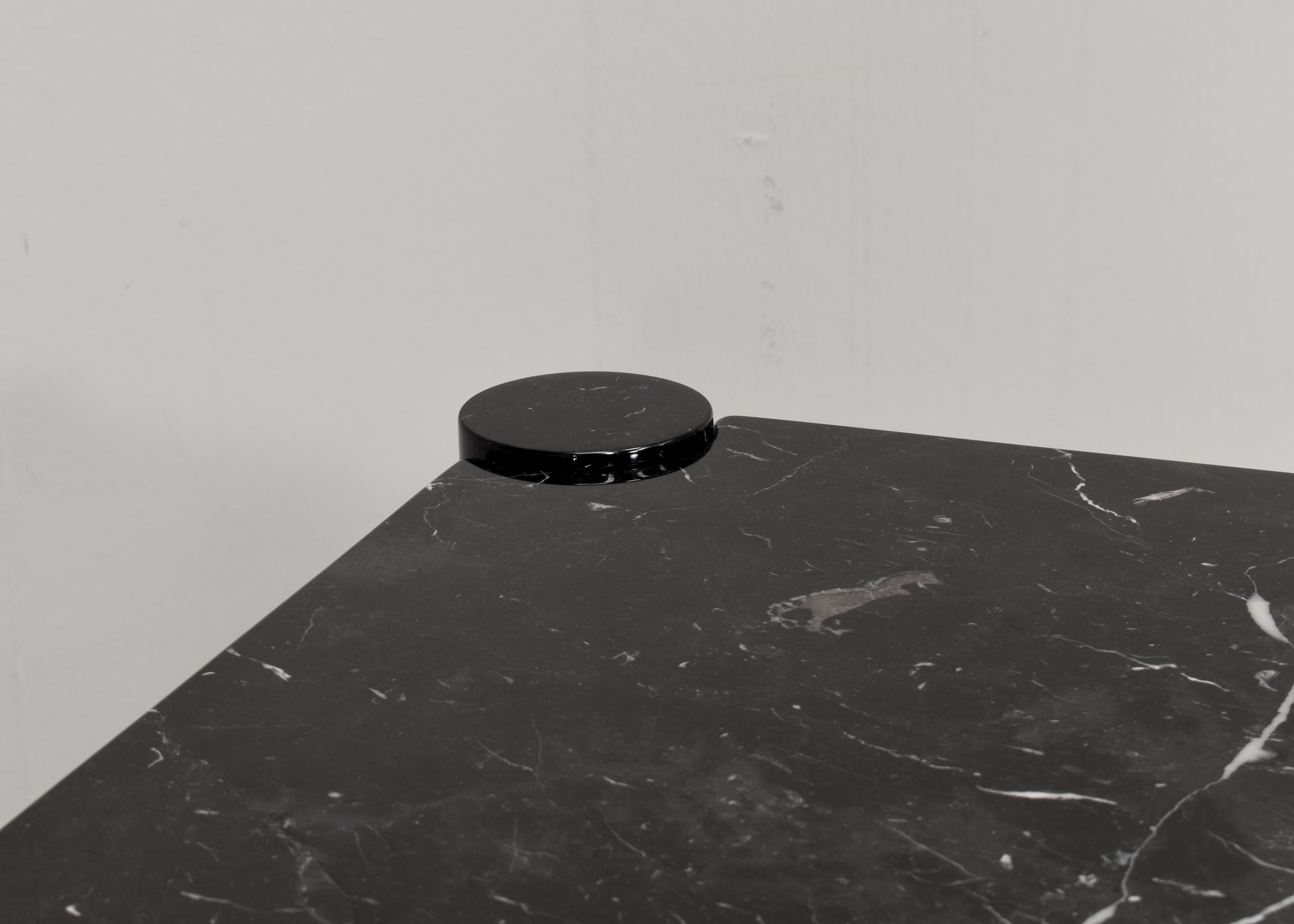 Gae Aulenti for Knoll ‘Jumbo’ Coffee Table in Nero Marquina Black Marble, Italy  10