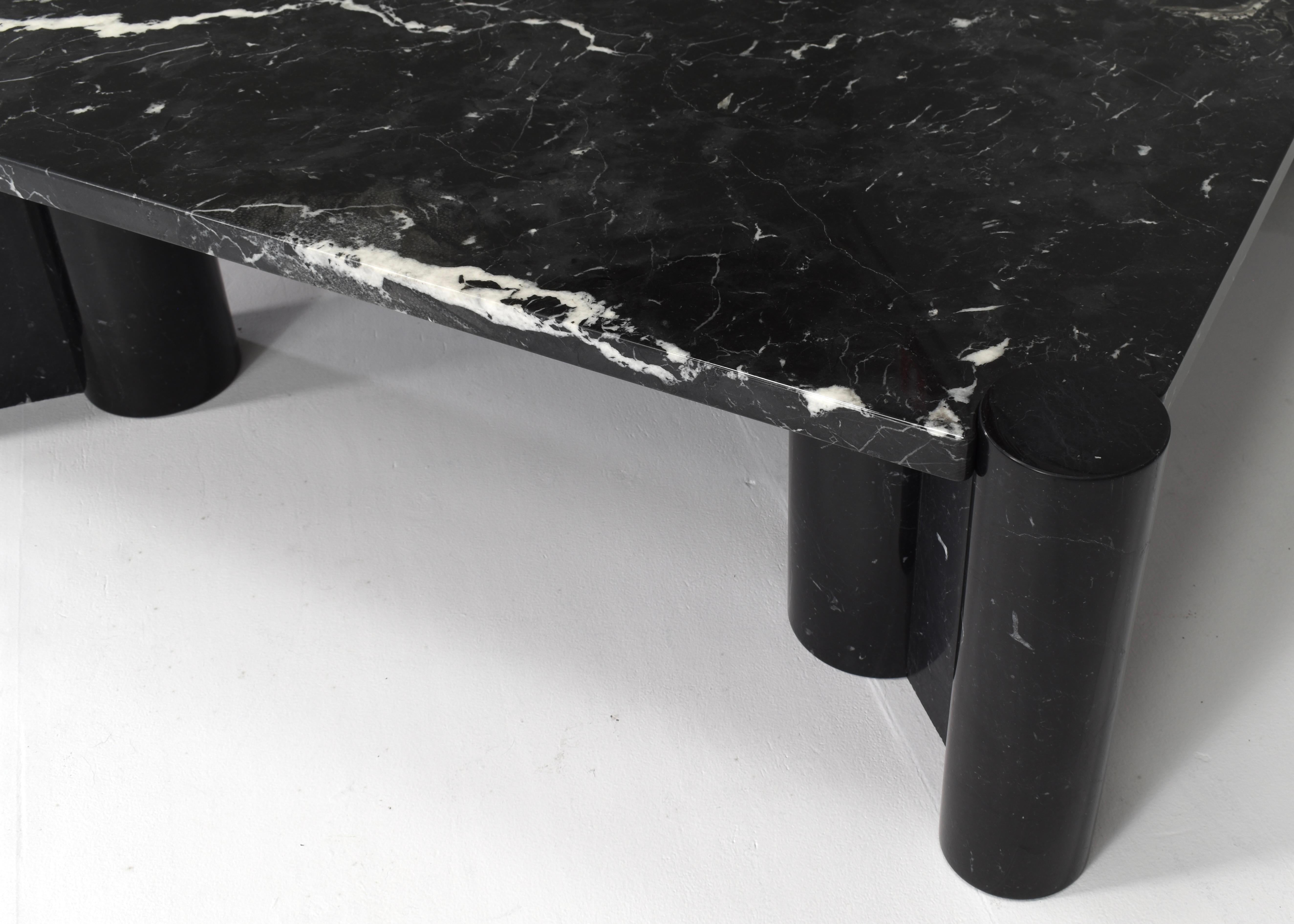 Gae Aulenti for Knoll ‘Jumbo’ Coffee Table in Nero Marquina Black Marble, Italy  3