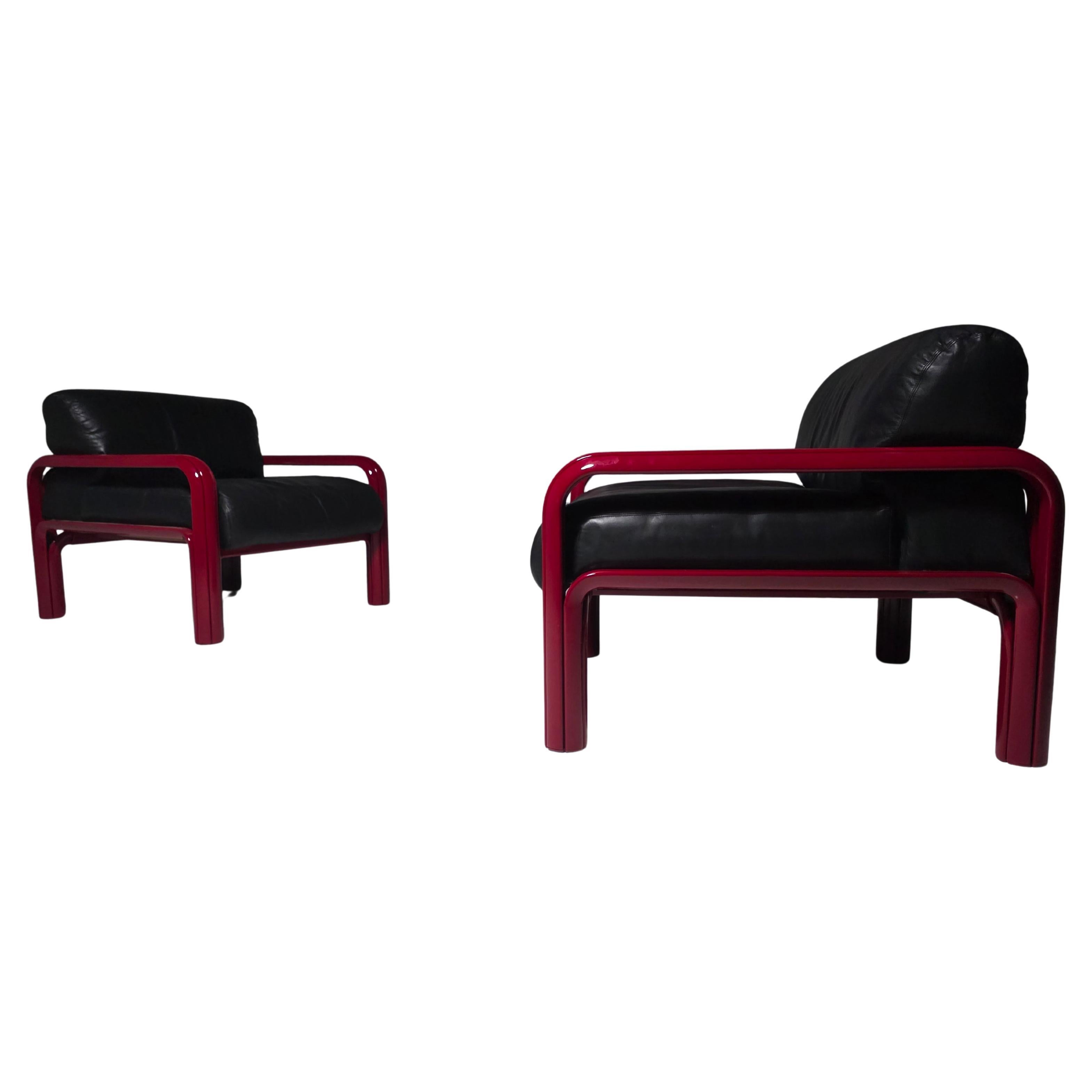 Gae Aulenti per Knoll, Coppia di sedie da salotto modello 54, Italia, 1975