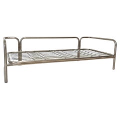 Vintage Gae Aulenti for Poltronova 'Locus Solus' day bed in chromed steel