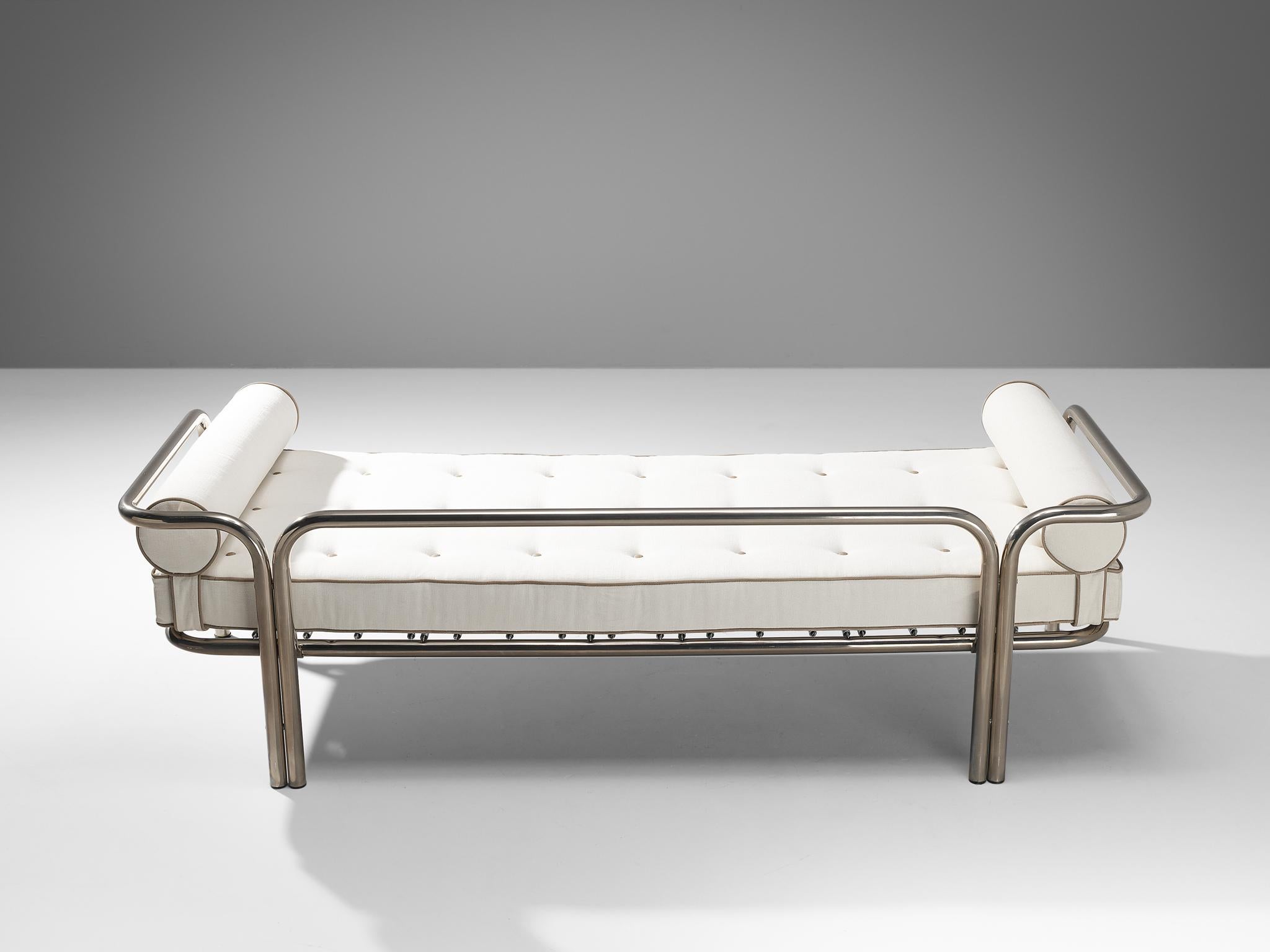 Mid-20th Century Gae Aulenti for Poltronova 'Locus Solus' Daybed in Chrome-Plated Steel