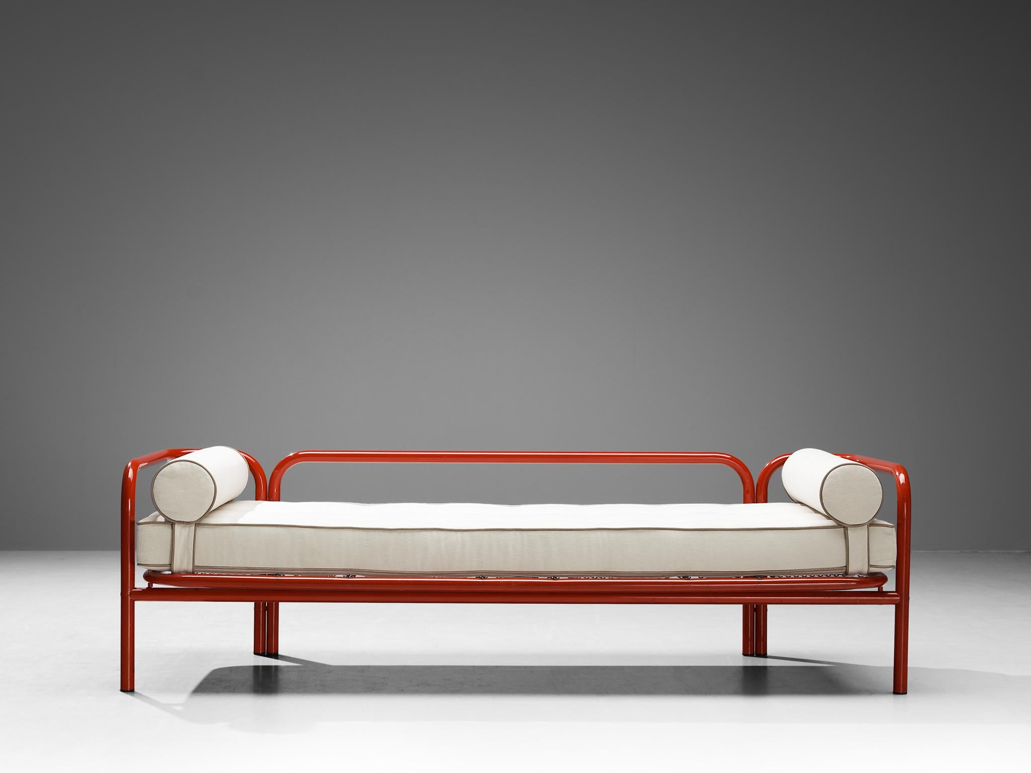 Mid-Century Modern Gae Aulenti for Poltronova 'Locus Solus' Daybed in Red Steel  For Sale