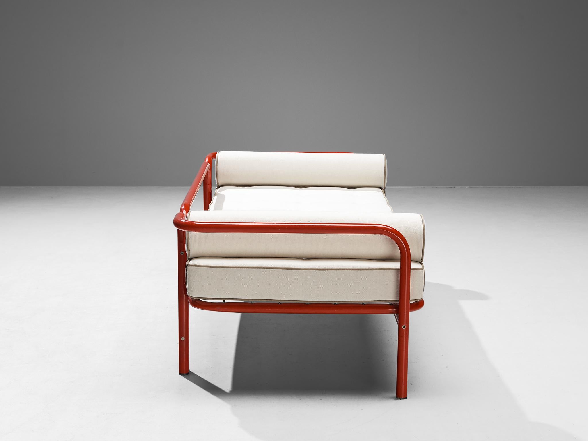 Italian Gae Aulenti for Poltronova 'Locus Solus' Daybed in Red Steel  For Sale