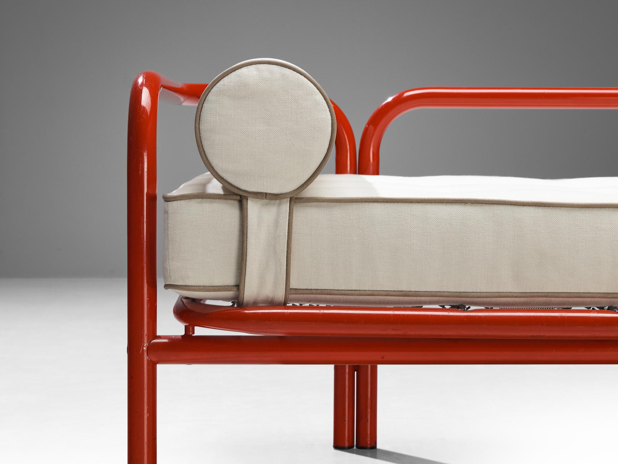 Italian Gae Aulenti for Poltronova 'Locus Solus' Daybed in Red Steel